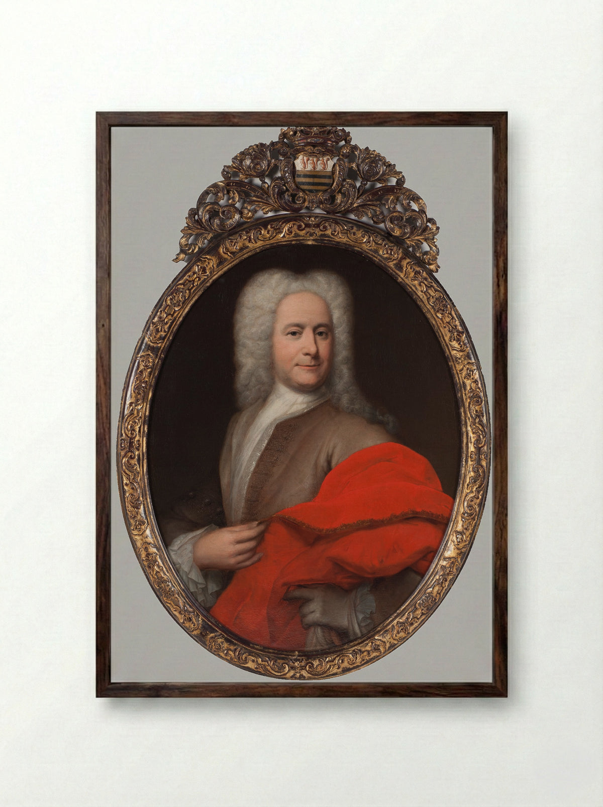 Portret van een krijgsoverste - Johannes Vollevens (I) - Framed Print Dark Wood