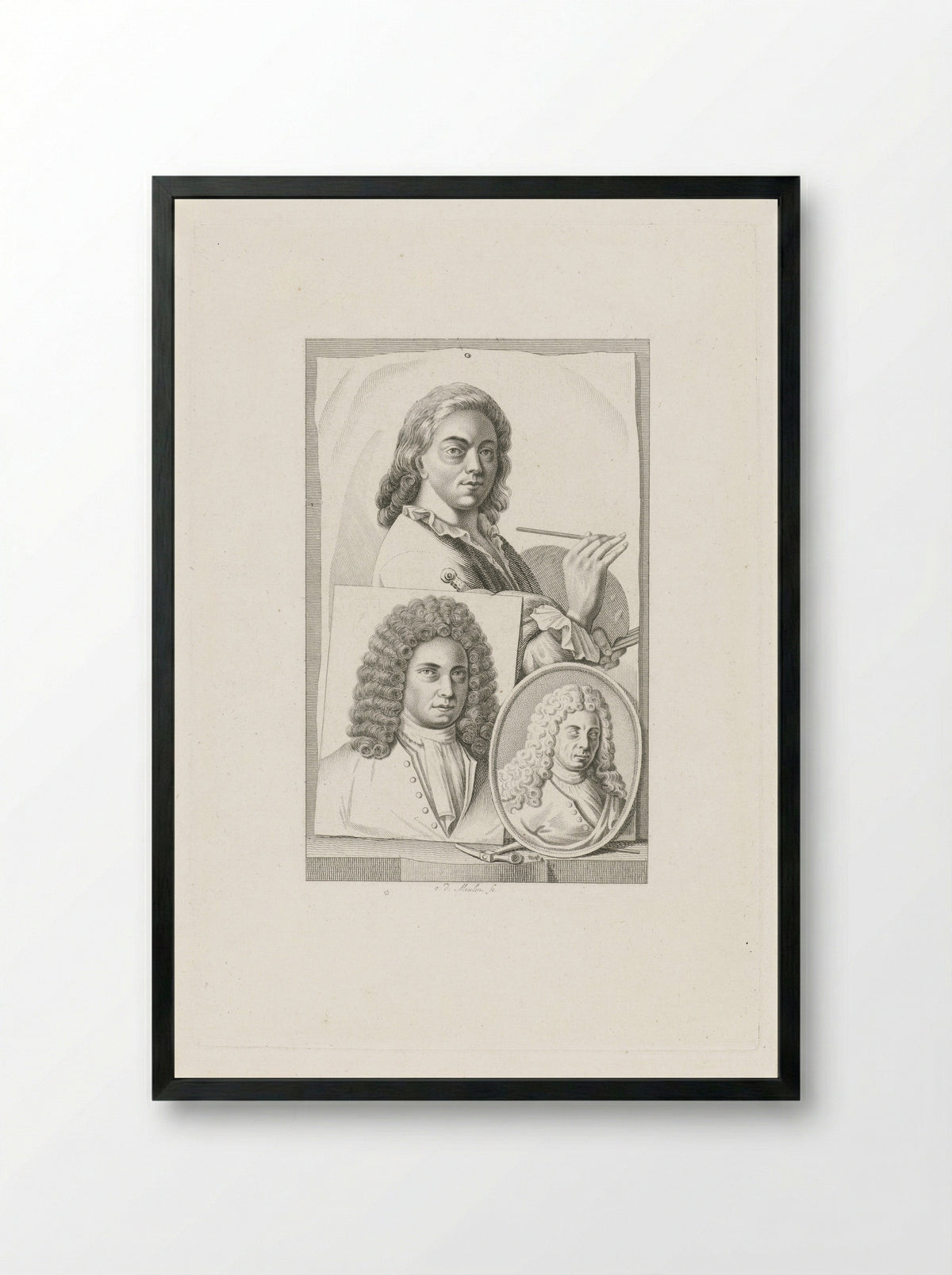 Portret van een kunstenaar (Roeland van Eynden) - Roeland van Eynden - Framed Print Black