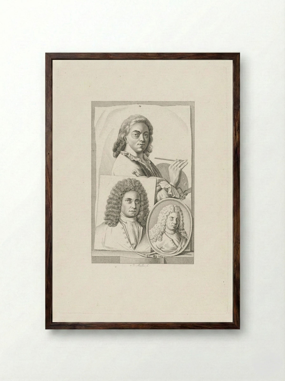 Portret van een kunstenaar (Roeland van Eynden) - Roeland van Eynden - Framed Print Dark Wood