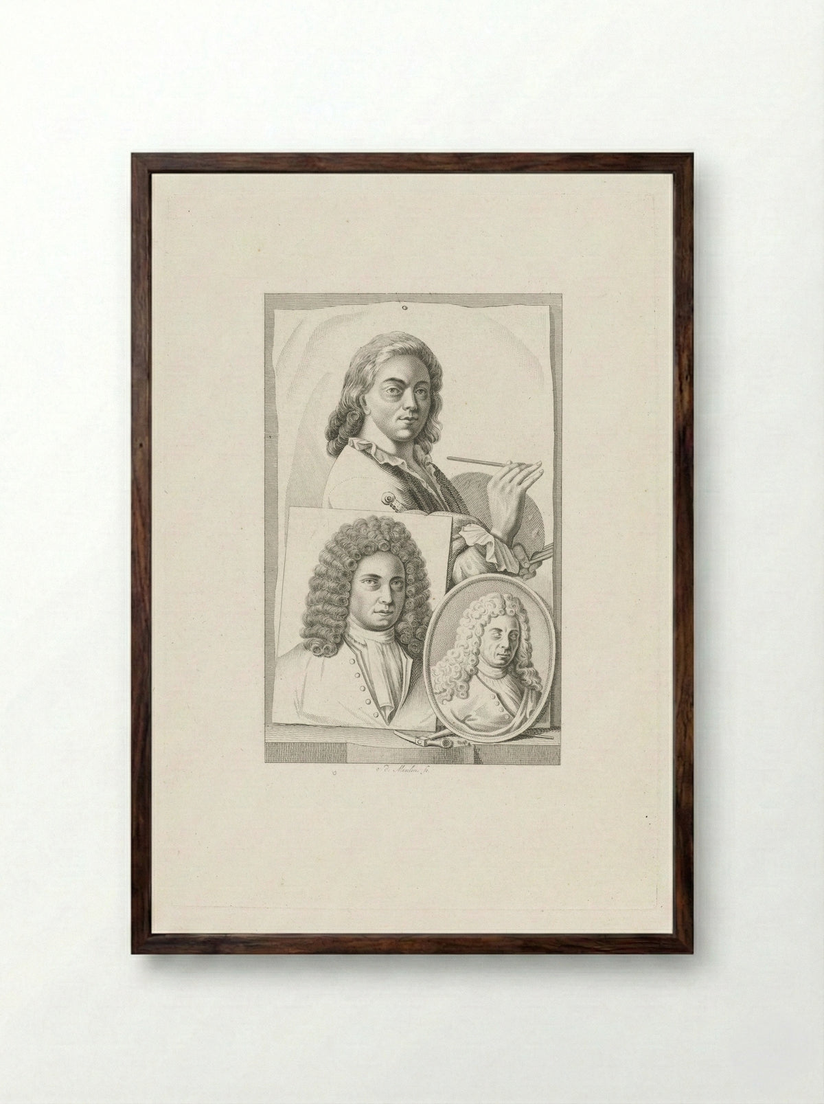 Portret van een kunstenaar (Roeland van Eynden) - Roeland van Eynden - Framed Print Dark Wood