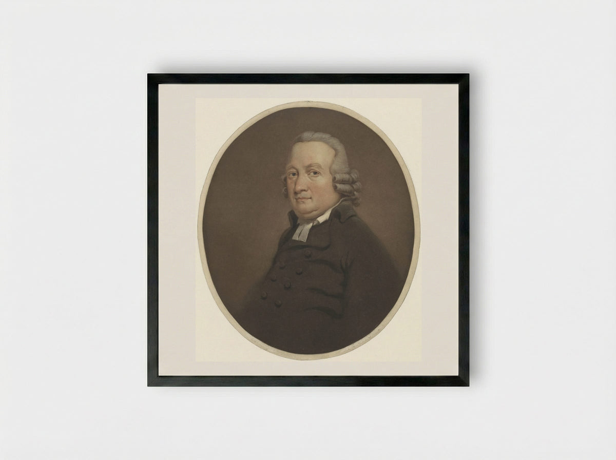 Portret van een man (Frederik Christiaan Bierweiler) - Frederik Christiaan Bierweiler - Framed Print Black