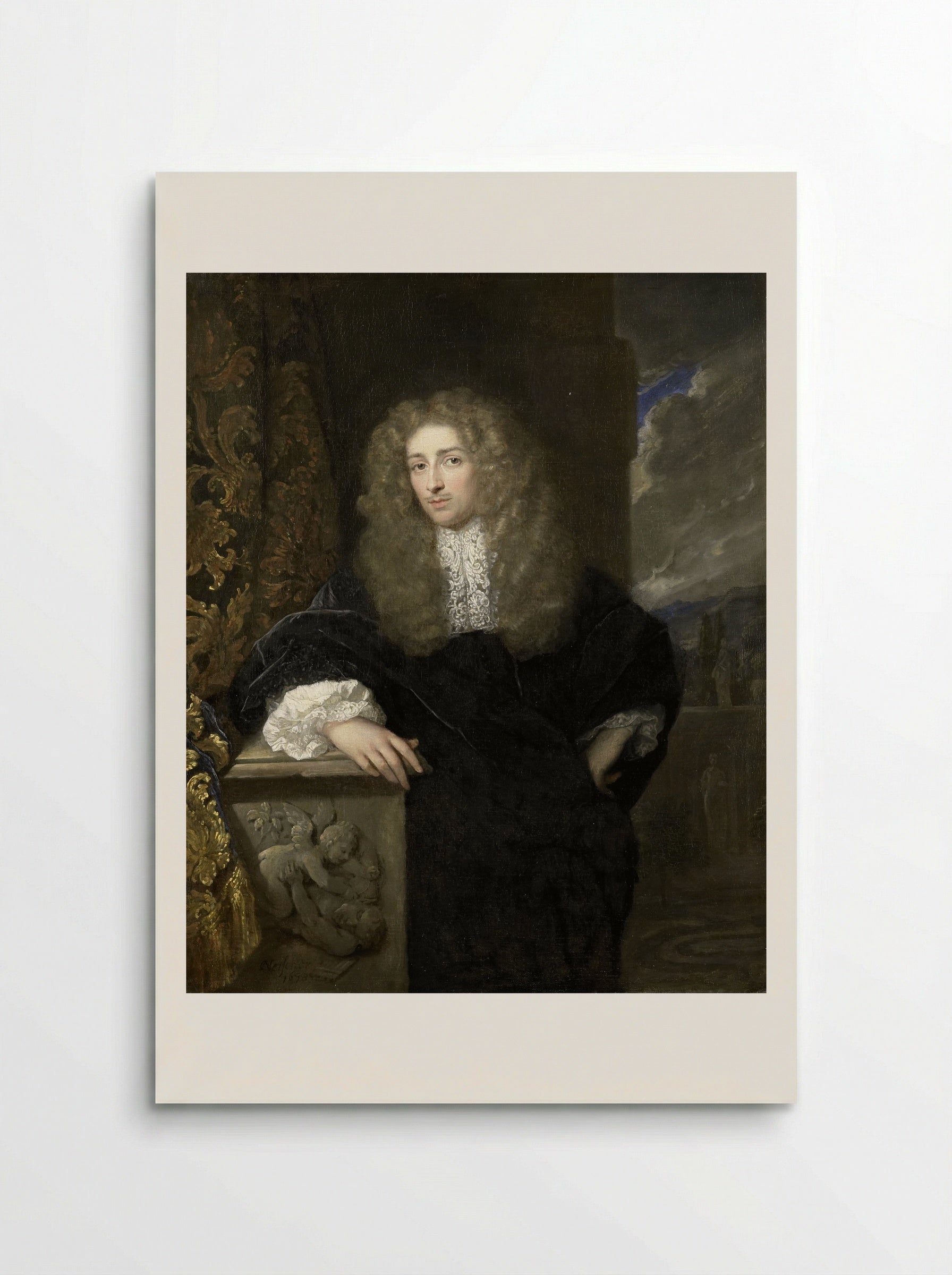 Portret van een man, vermoedelijk een lid van de familie van Citters - Caspar Netscher - Poster