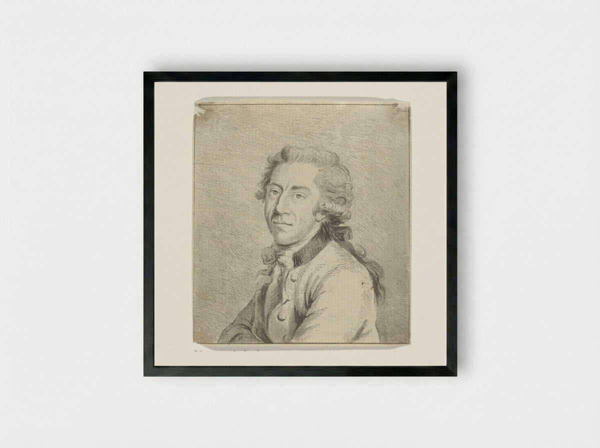 Portret van een man - James Hazard - Framed Print Black