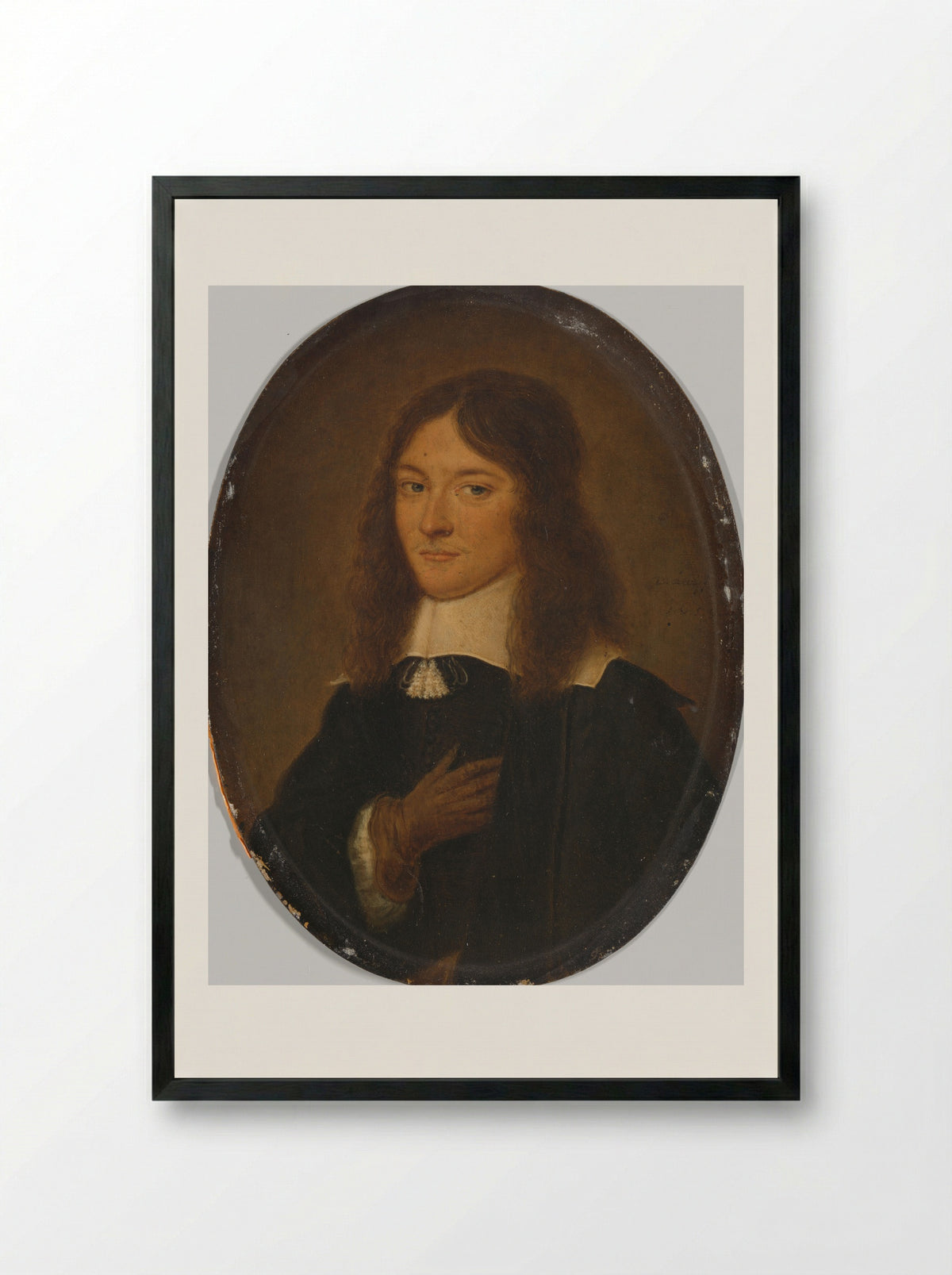 Portret van een man - Dirk Druyf - Framed Print Black