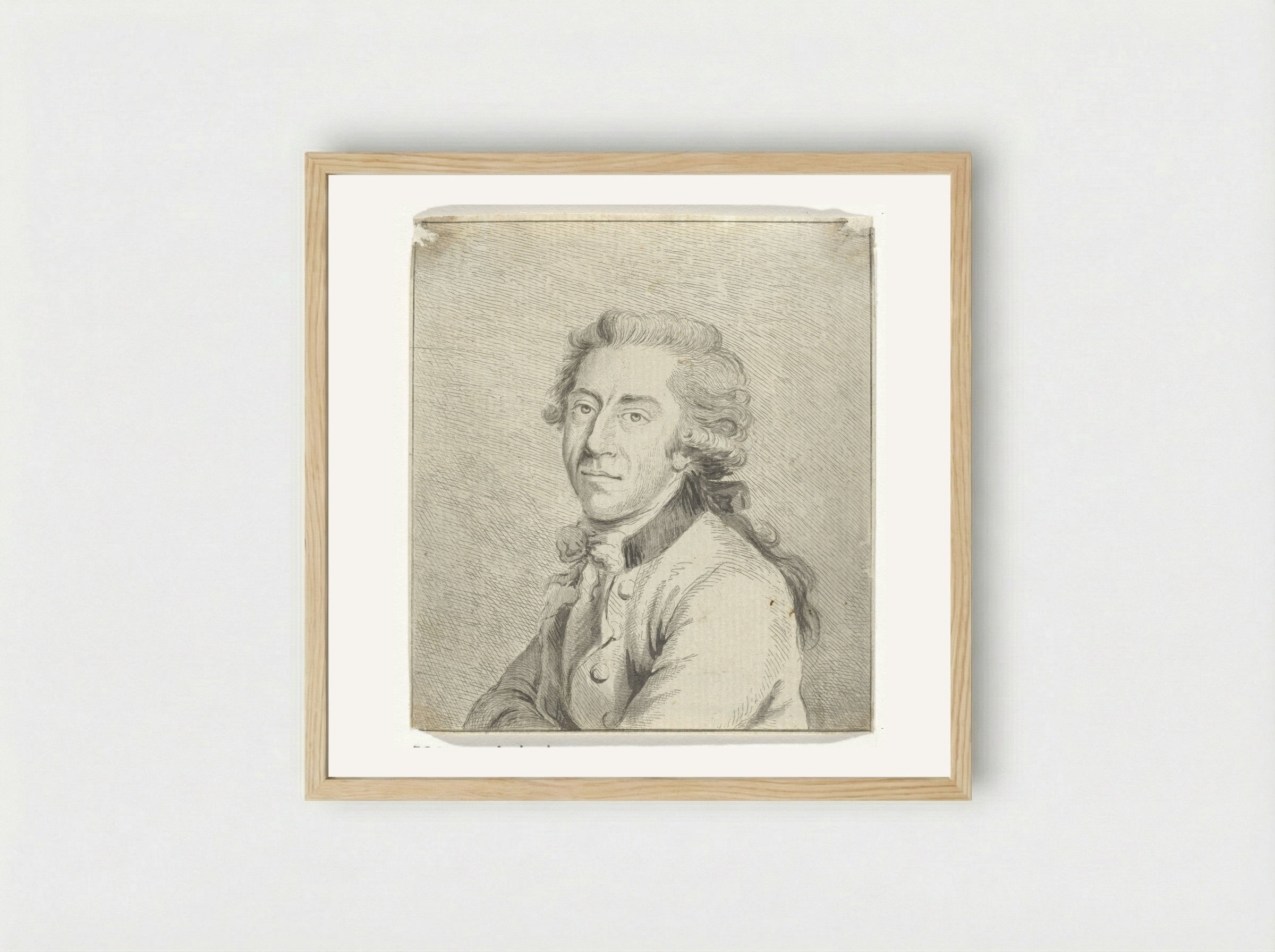 Portret van een man - James Hazard - Framed Print Wood