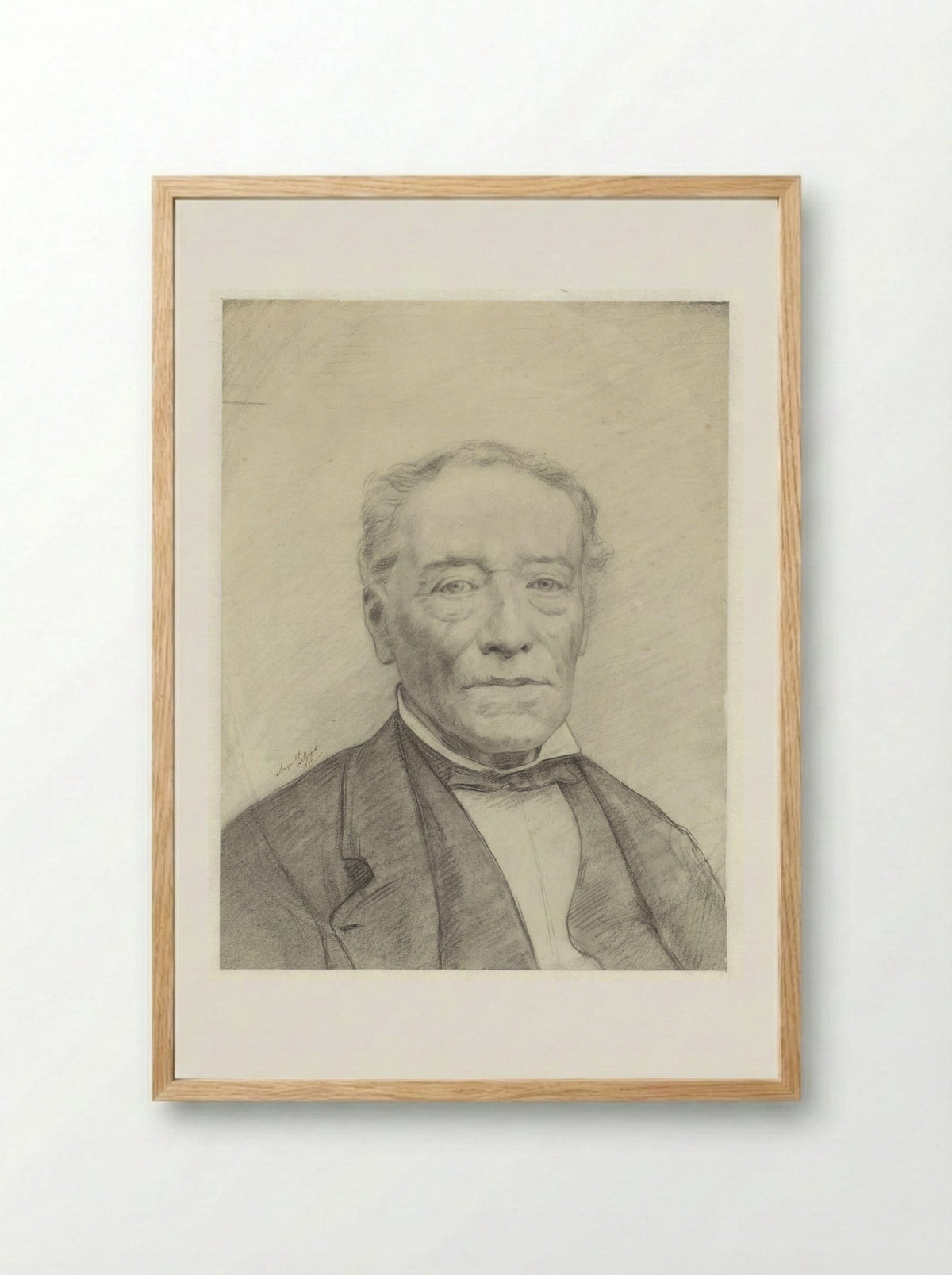 Portret van een man - August Le Gras - Framed Print Wood