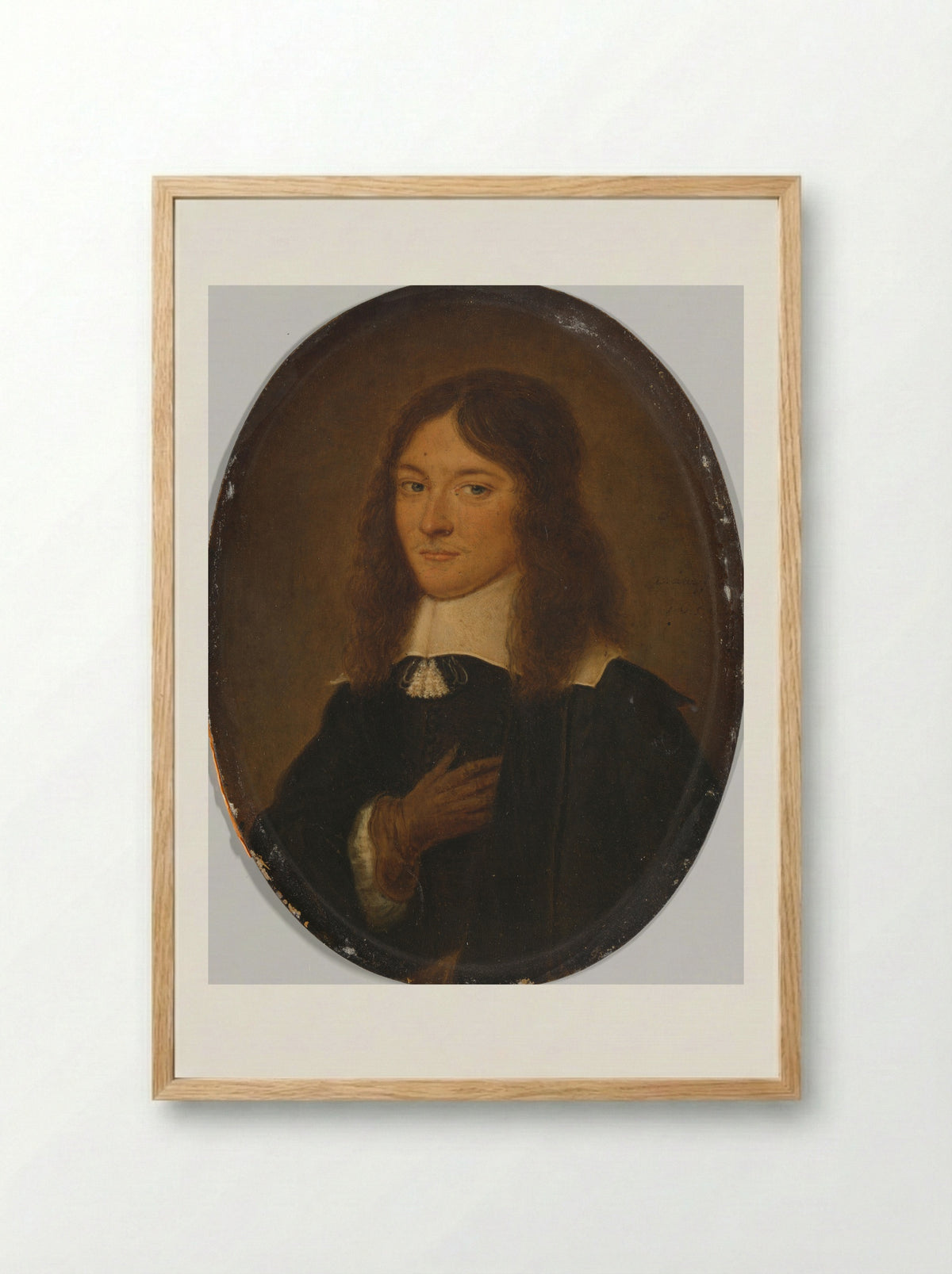 Portret van een man - Dirk Druyf - Framed Print Wood