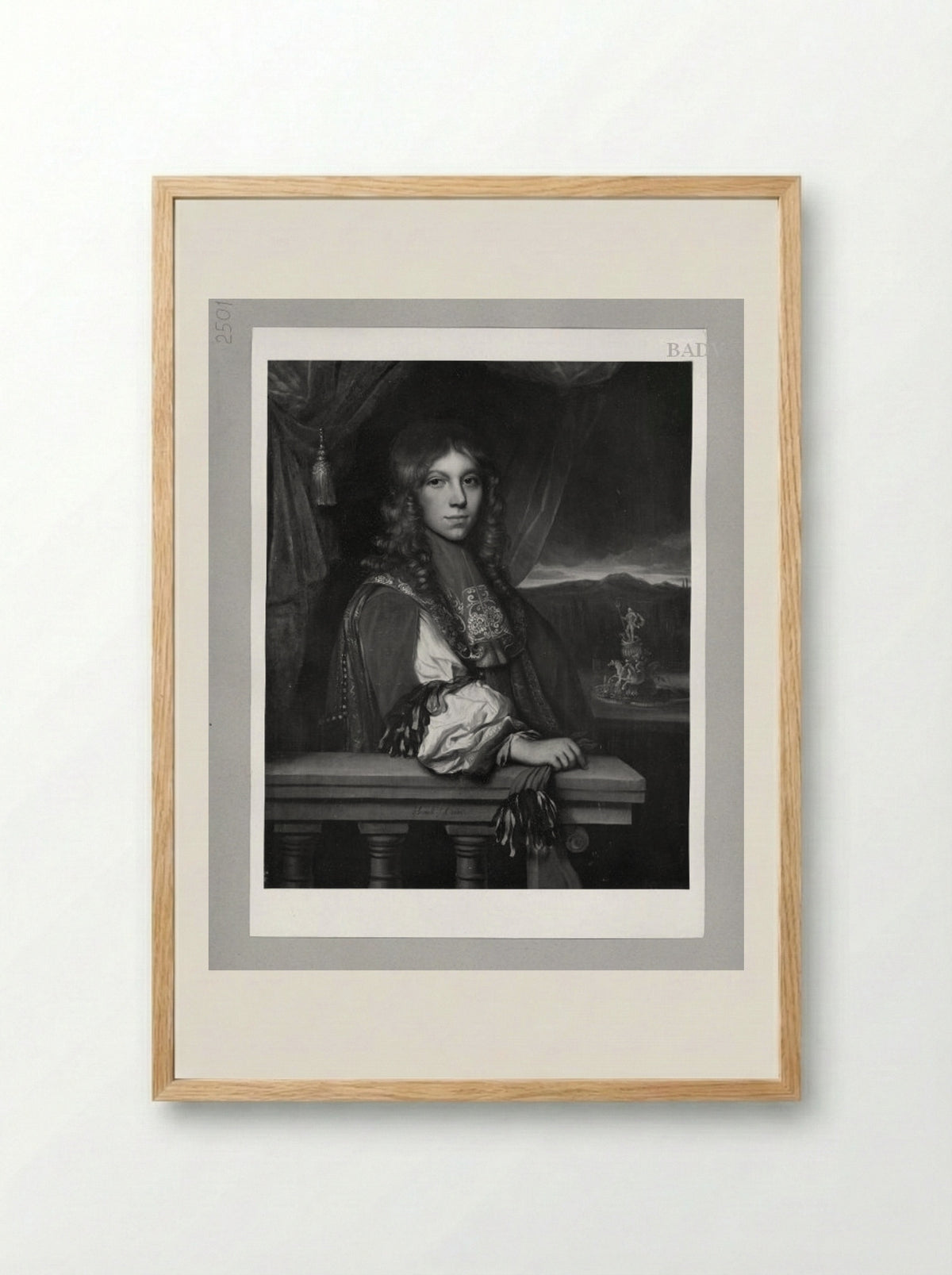 Portret van een man - Jacobus Levecq - Framed Print Wood