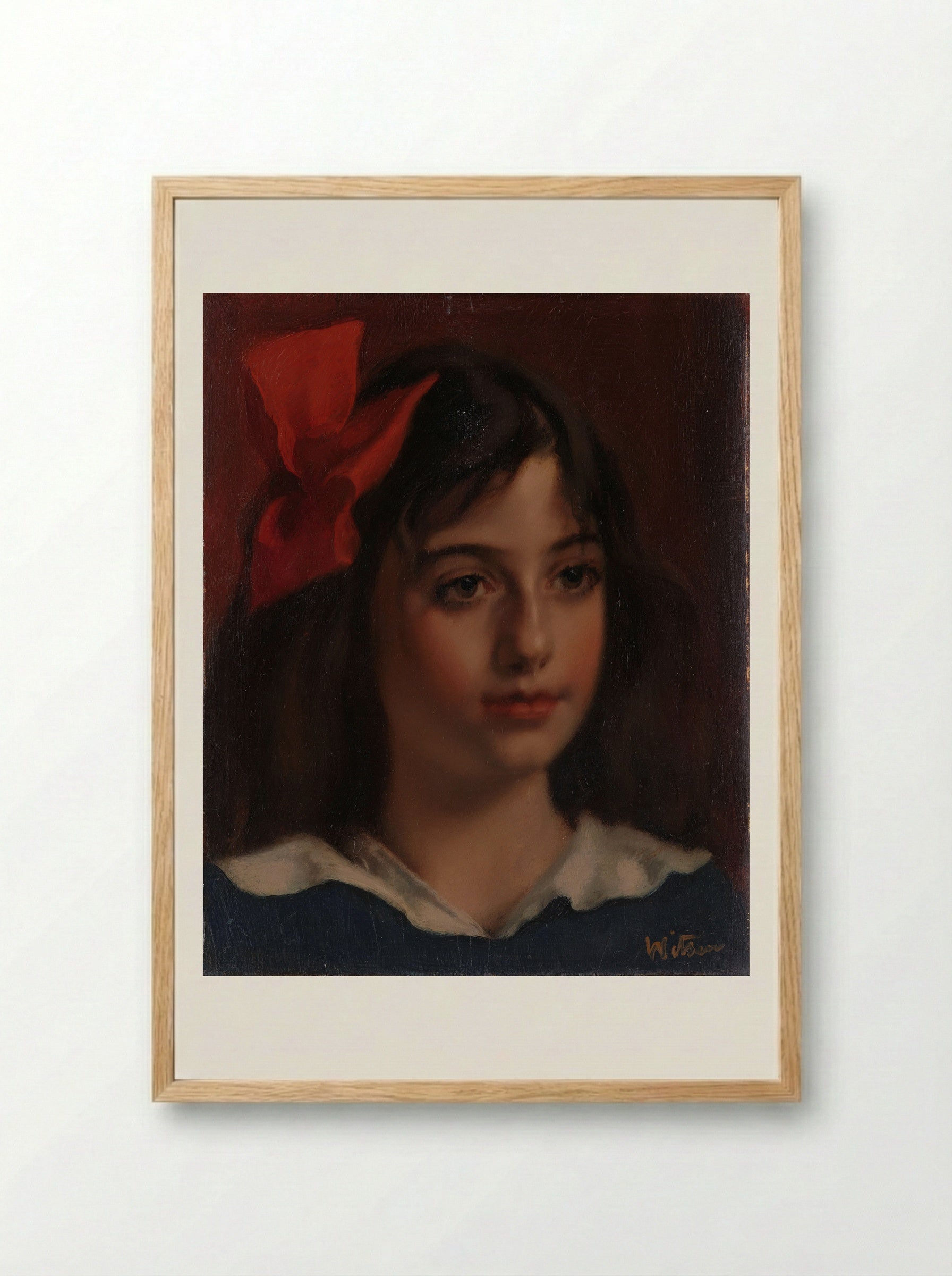 Portret van een meisje - Willem Witsen - Framed Print Wood