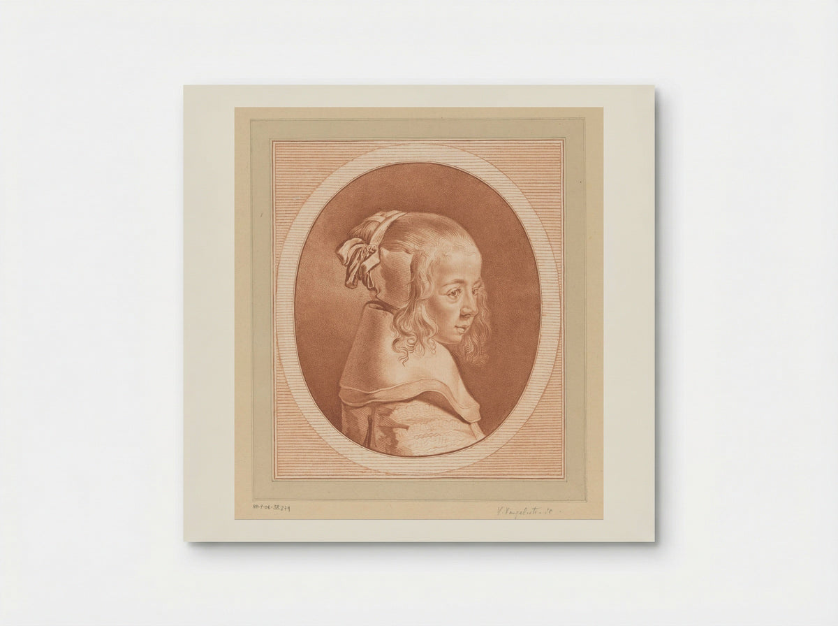 Portret van een onbekend meisje - Vincenzo Vangelisti - Poster
