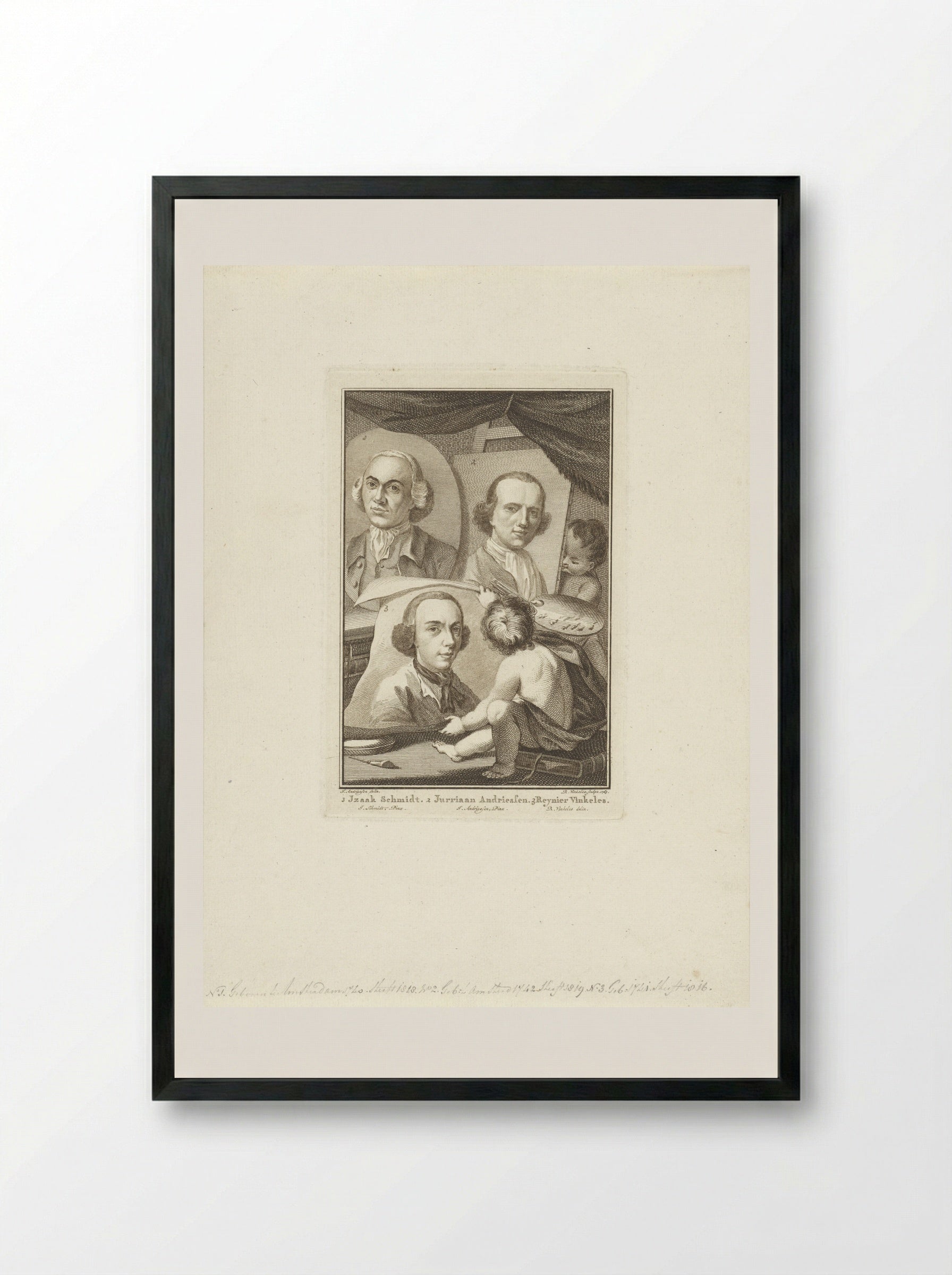 Portret van een onbekende man - Jurriaan Andriessen - Framed Print Black