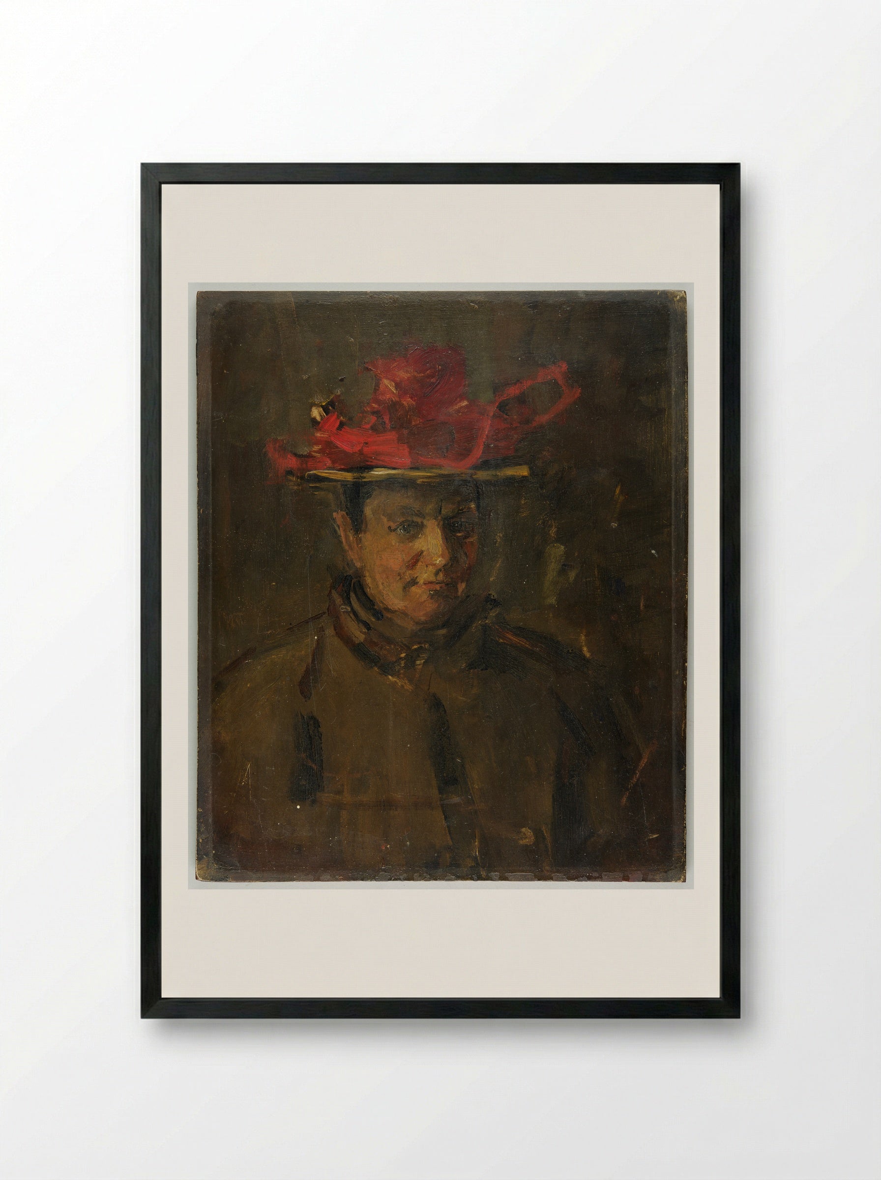 Portret van een vrouw - Isaac Israels - Framed Print Black