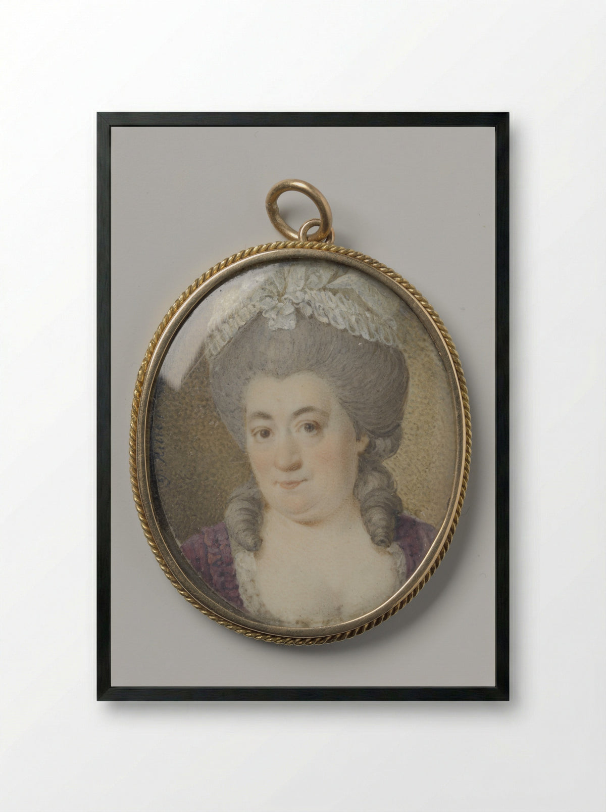 Portret van een vrouw - George Nikolaus Ritter - Framed Print Black