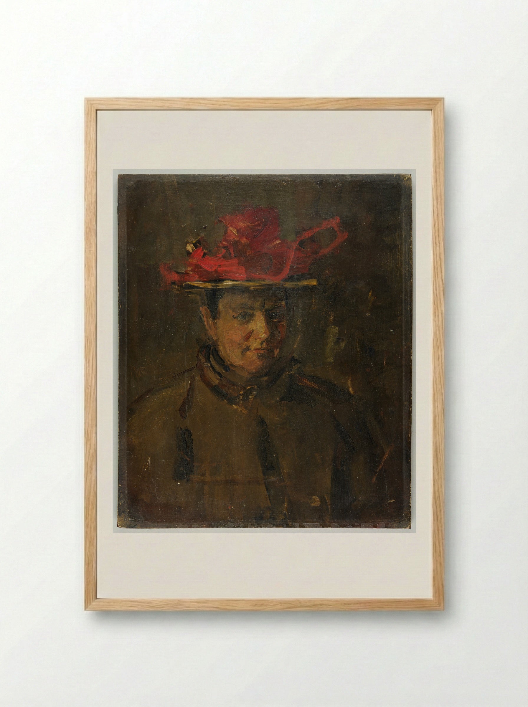 Portret van een vrouw - Isaac Israels - Framed Print Wood