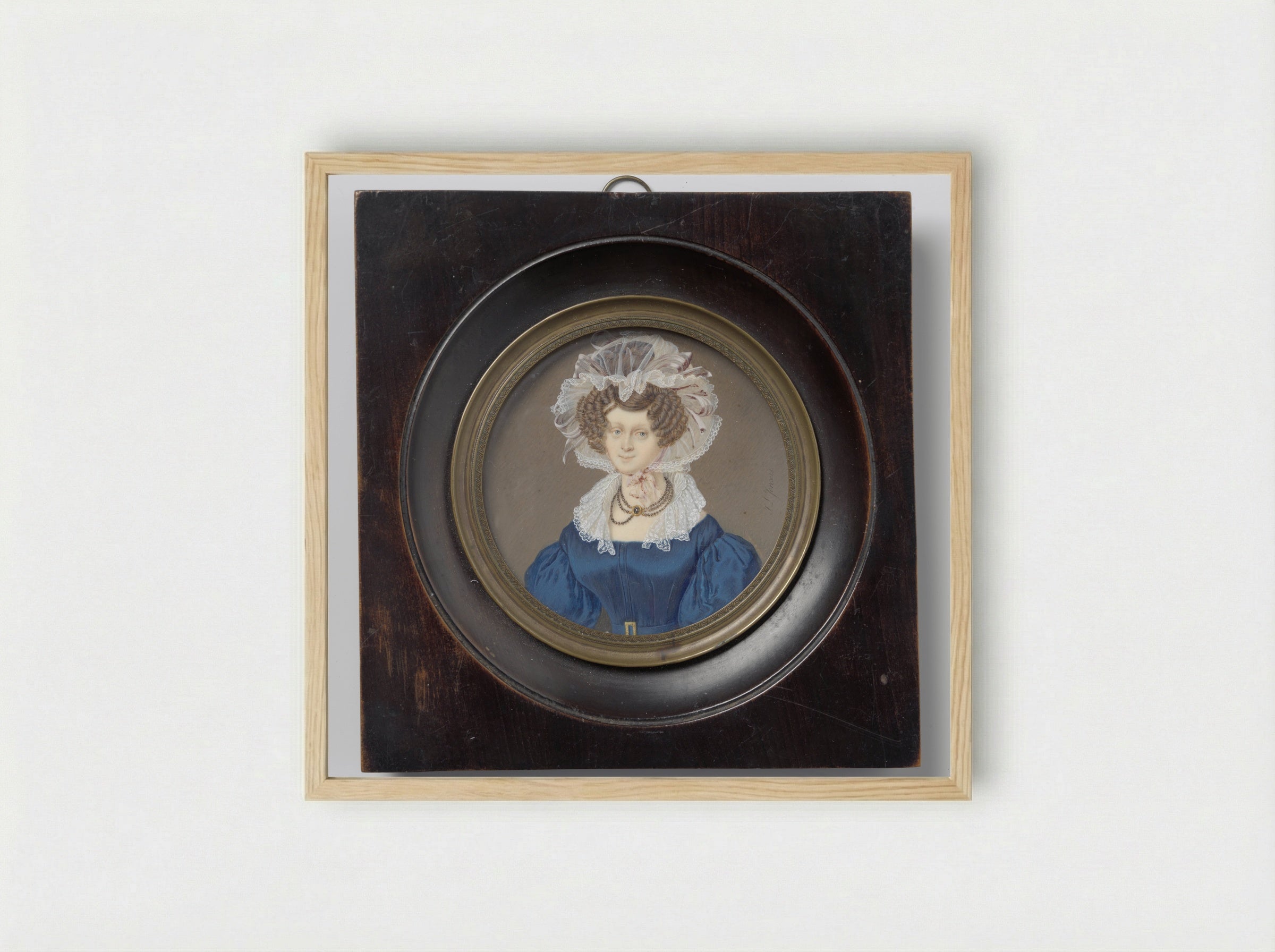 Portret van een vrouw - Jan Lodewijk Jonxis - Framed Print Wood