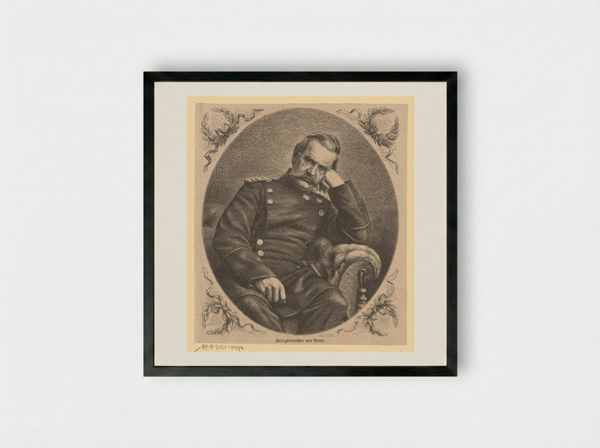 Portret van graaf Albrecht Theodor Emil von Roon - Velhagen & Klasing - Framed Print Black