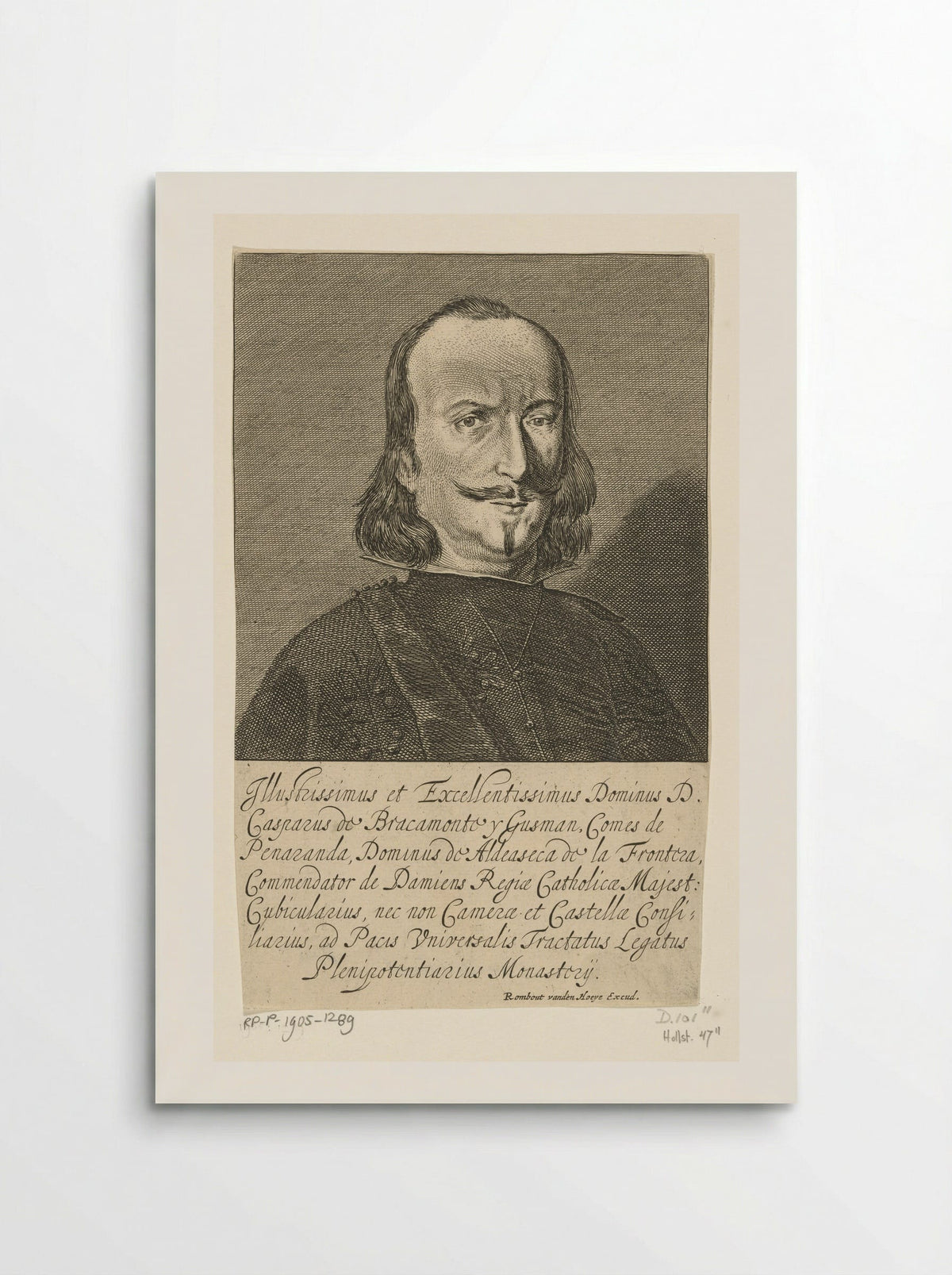 Portret van graaf Gaspar de Bracamonte y Guzman - Pieter Nolpe - Poster