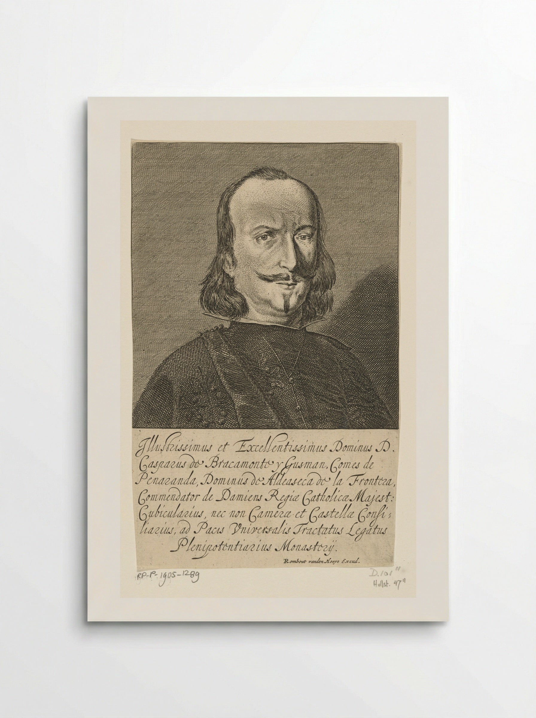 Portret van graaf Gaspar de Bracamonte y Guzman - Pieter Nolpe - Poster