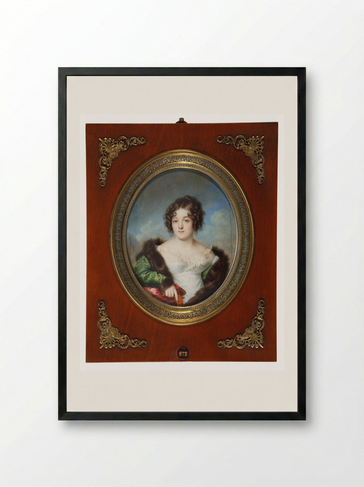 Portret van jonkvrouw Johanna Cornelia Mollerus - Louis-Marie Autissier - Framed Print Black