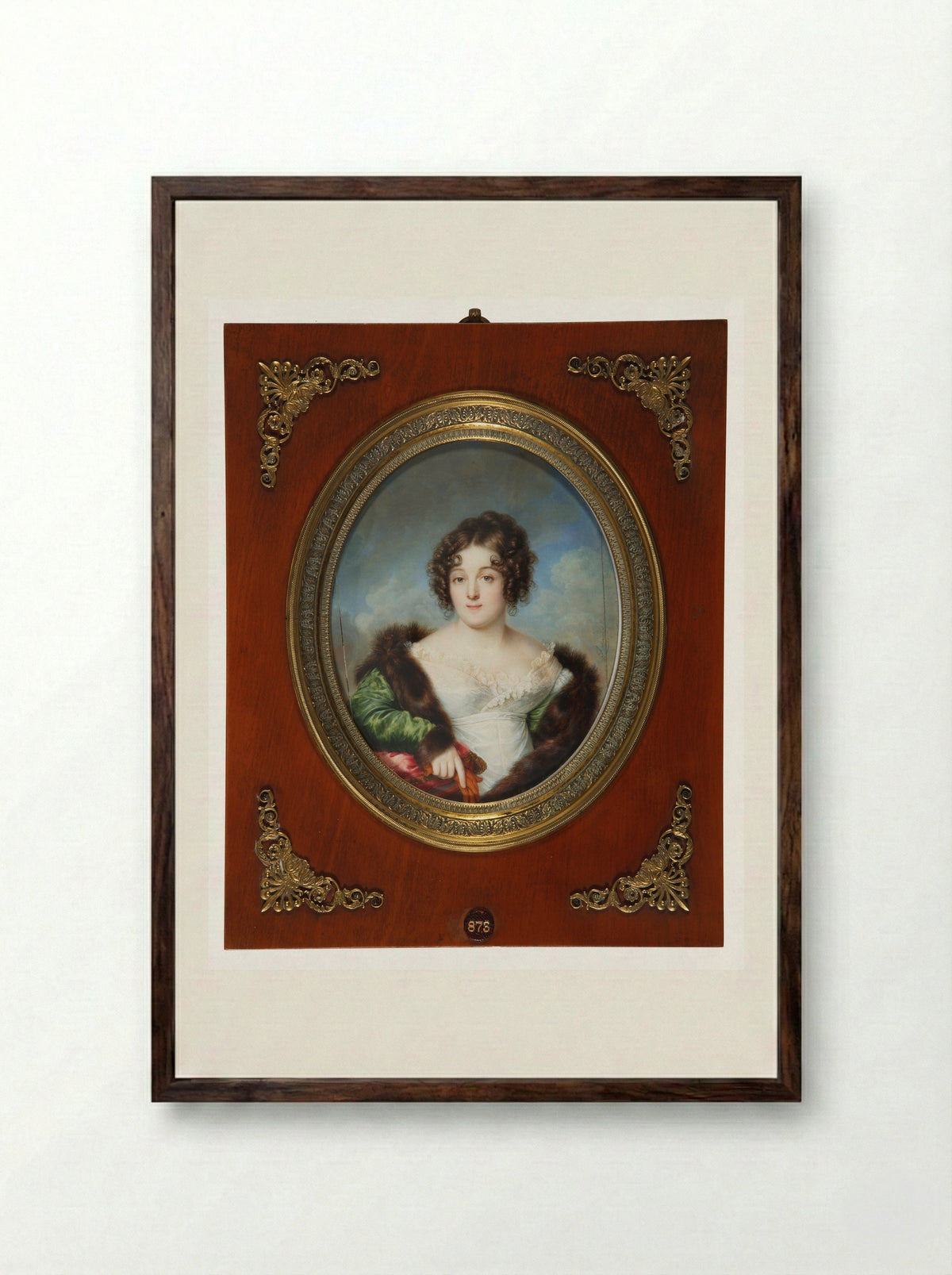 Portret van jonkvrouw Johanna Cornelia Mollerus - Louis-Marie Autissier - Framed Print Dark Wood