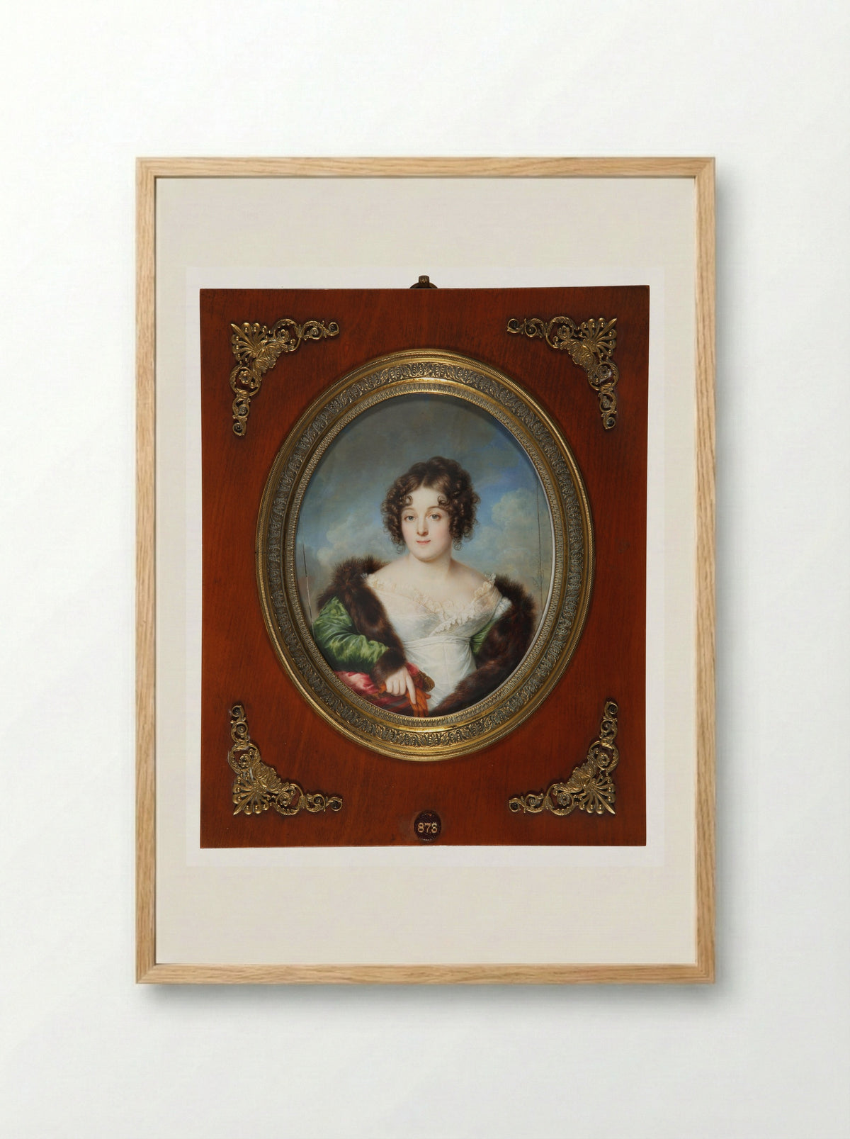Portret van jonkvrouw Johanna Cornelia Mollerus - Louis-Marie Autissier - Framed Print Wood