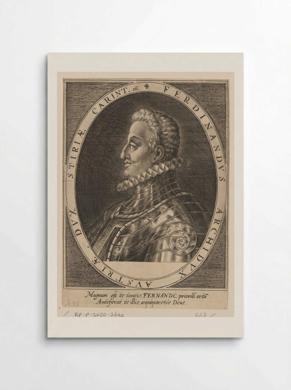 Portret van keizer Ferdinand II als aartshertog - Dominicus Custos - Poster
