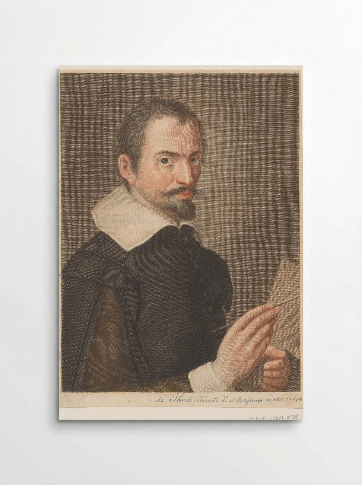 Portret van kunstenaar Francesco Bassano II - Carlo Gregori - Poster