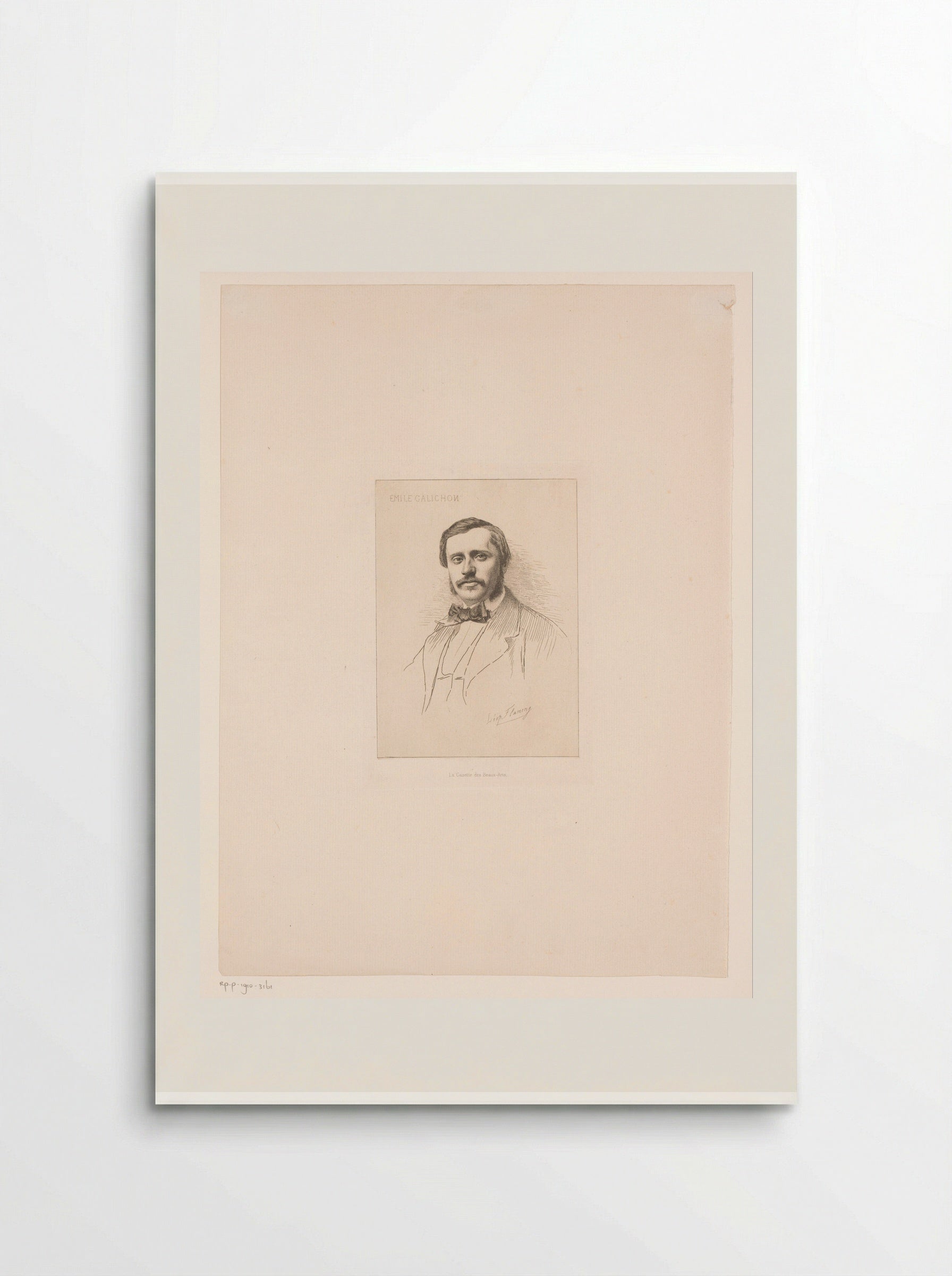 Portret van Émile-Louis Galichon - Léopold Flameng - Poster