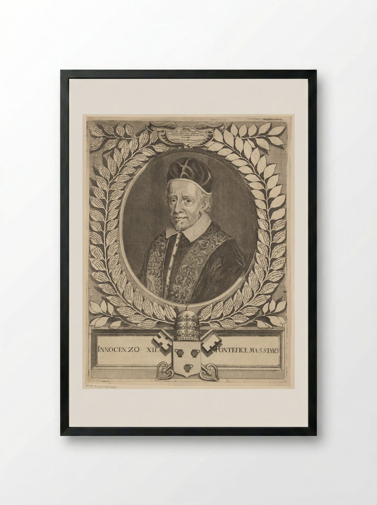 Portret van paus Innocentius XII - Isabella Piccini - Framed Print Black