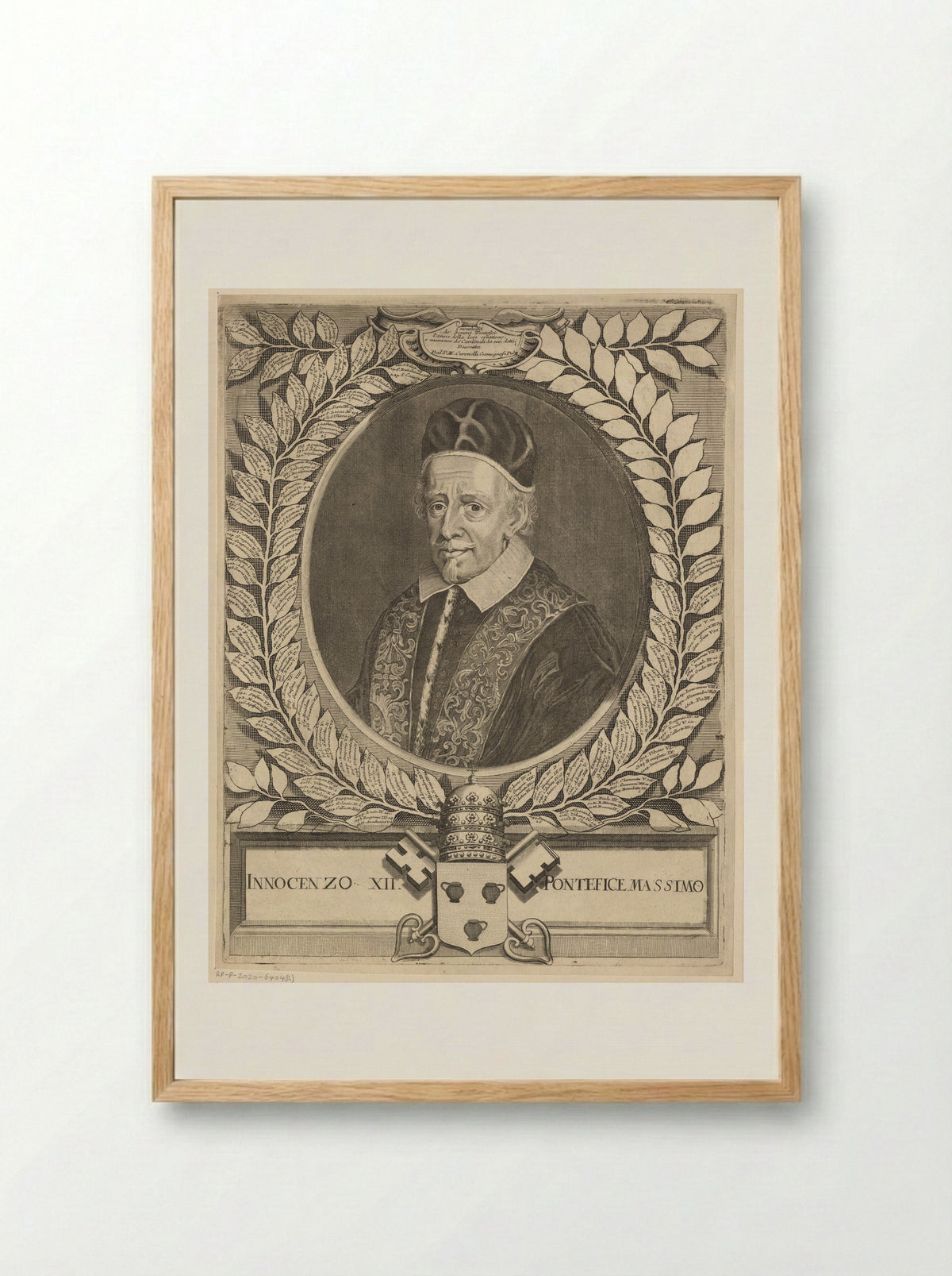 Portret van paus Innocentius XII - Isabella Piccini - Framed Print Wood