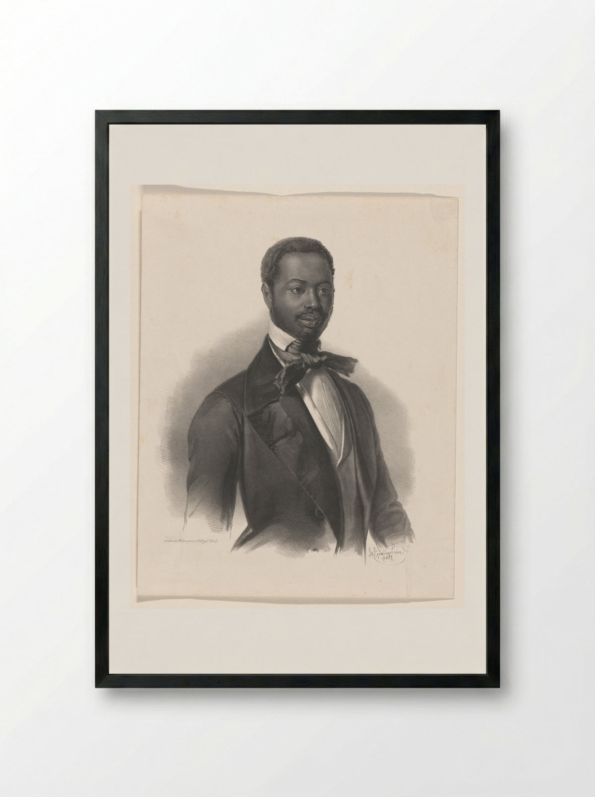 Portret van prins Kwasi Boachi - Ludwig Theodor Zöllner - Framed Print Black