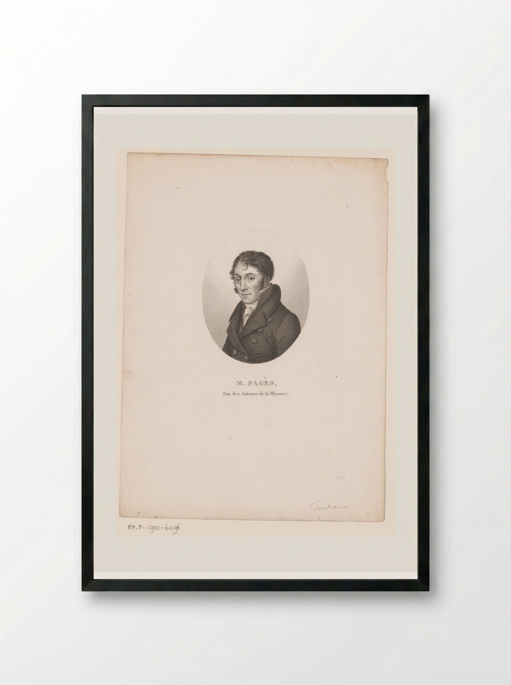 Portret van Étienne Garnier-Pagès - Ambroise Tardieu - Framed Print Black