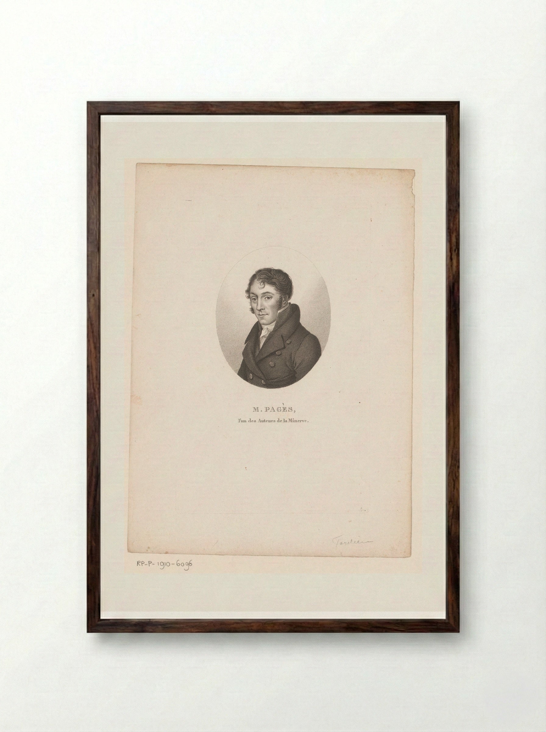 Portret van Étienne Garnier-Pagès - Ambroise Tardieu - Framed Print Dark Wood