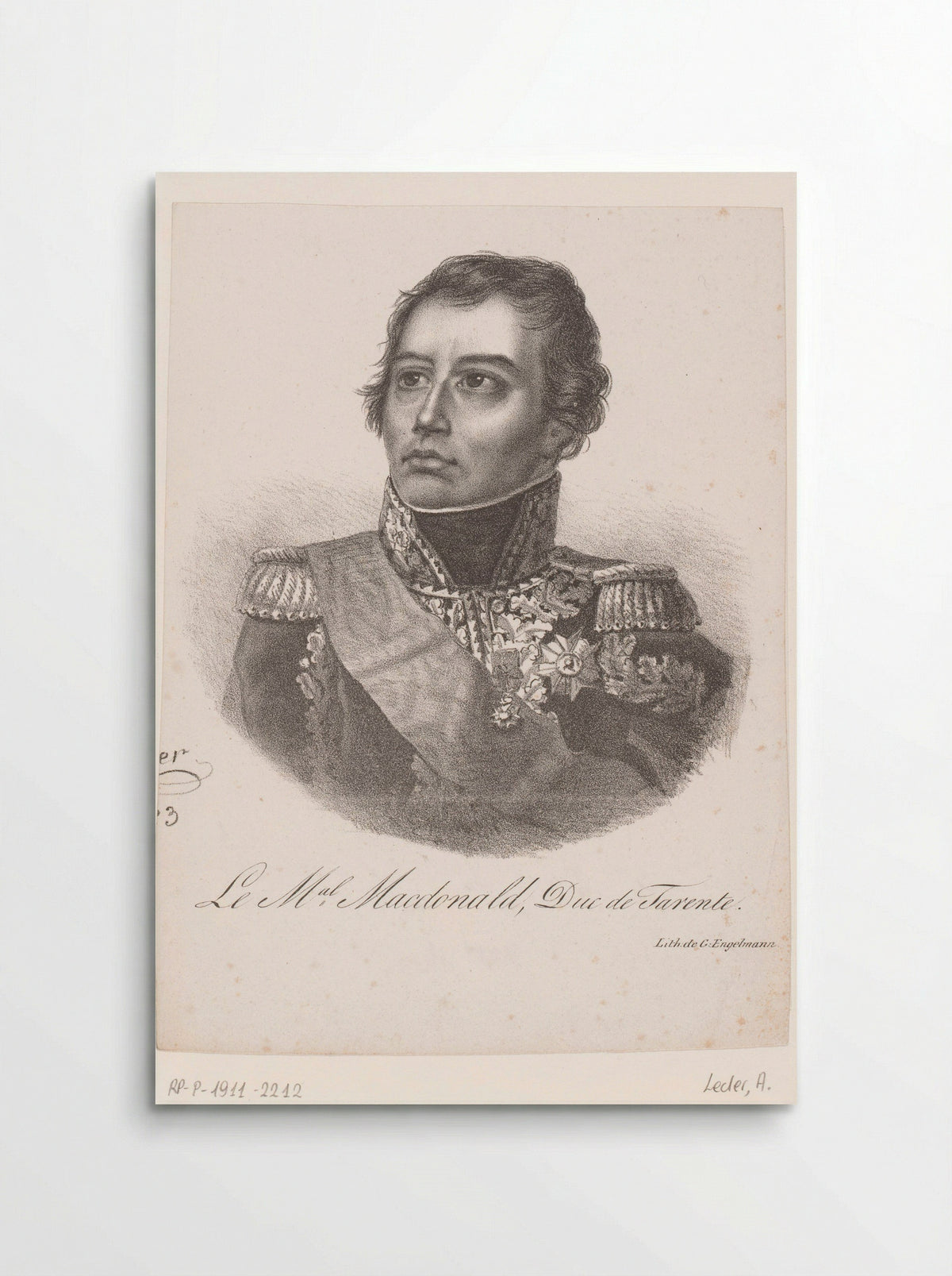 Portret van Étienne Macdonald, Duc de Tarente - Auguste Toussaint Lecler - Poster