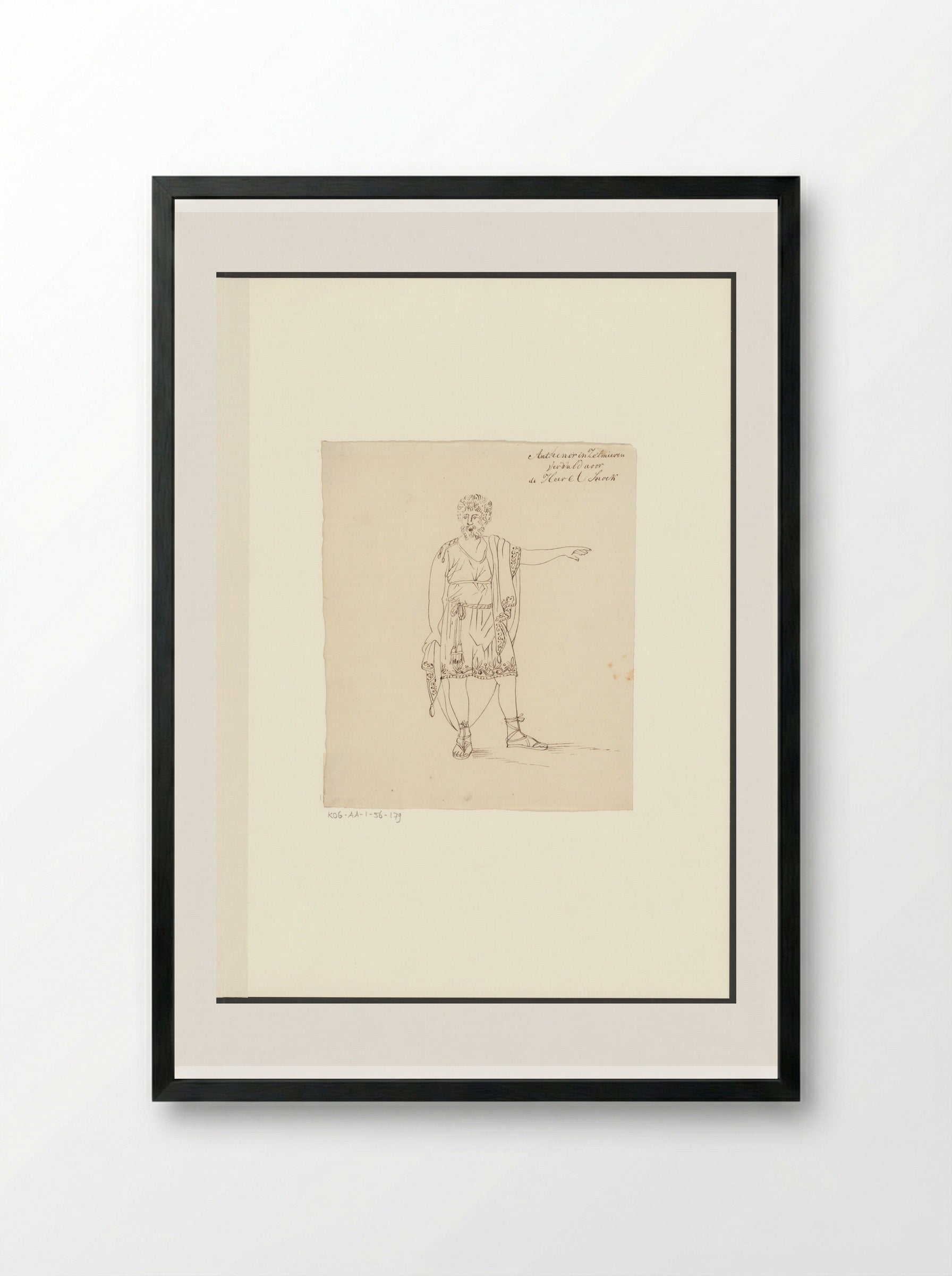 Portret van toneelspeler Andreas Snoek in de rol van Anthenor - Johannes Jelgerhuis - Framed Print Black