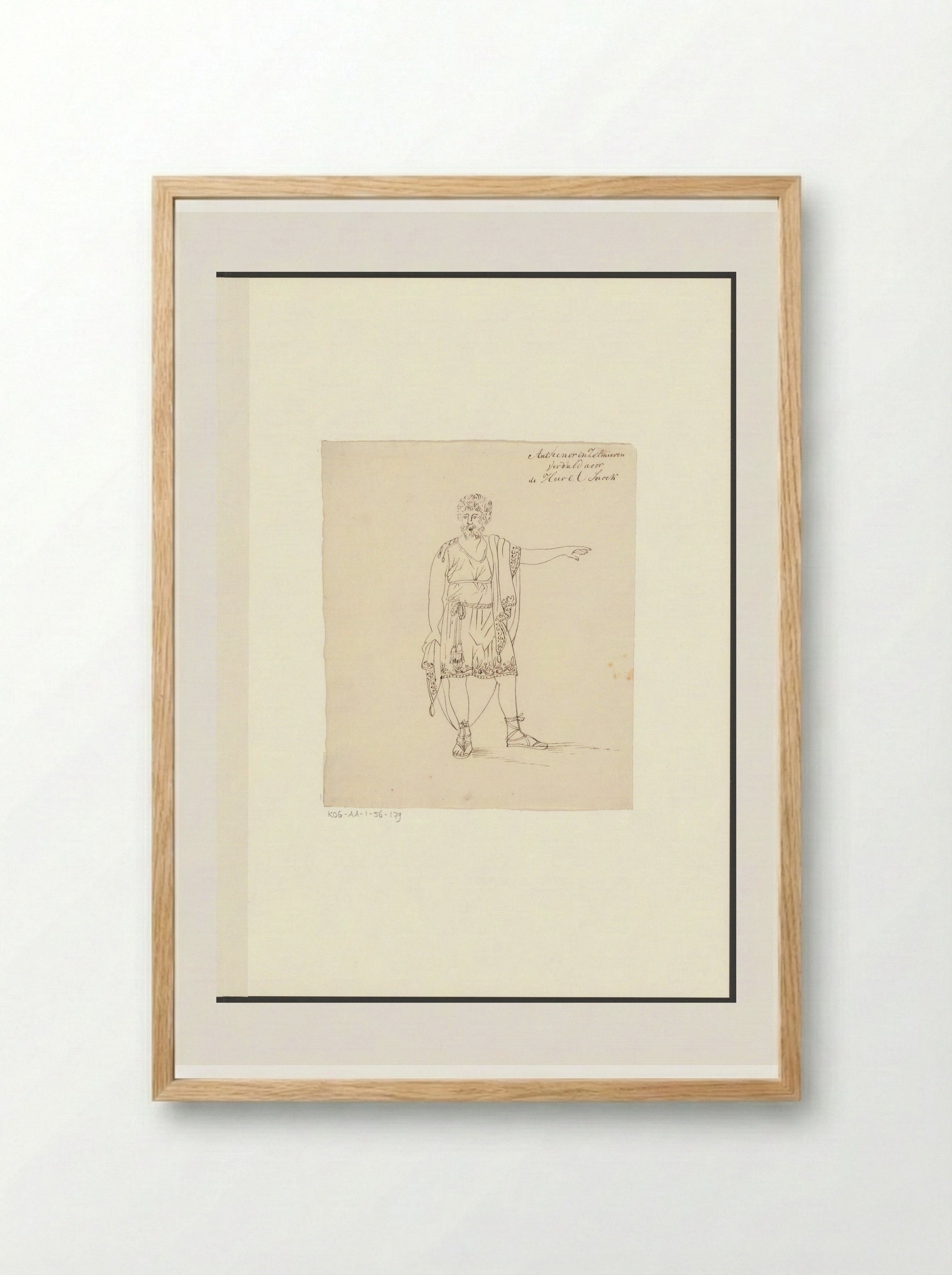 Portret van toneelspeler Andreas Snoek in de rol van Anthenor - Johannes Jelgerhuis - Framed Print Wood