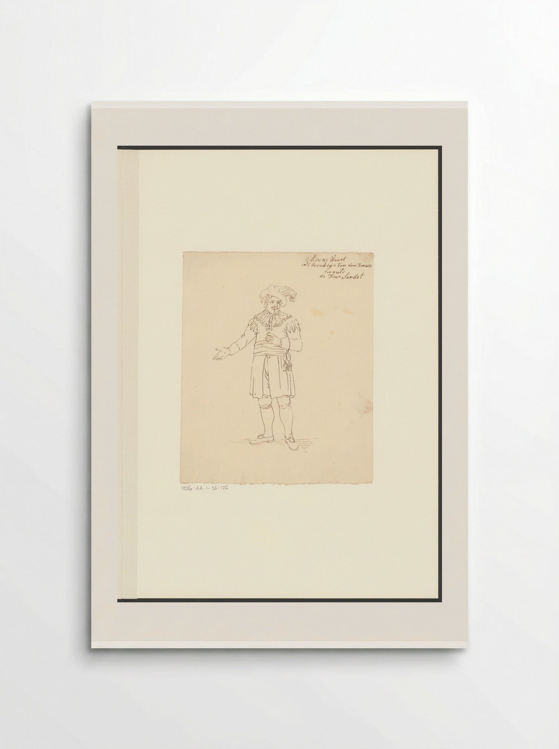 Portret van toneelspeler Dirk Sardet in de rol van Minnewaart - Johannes Jelgerhuis - Poster