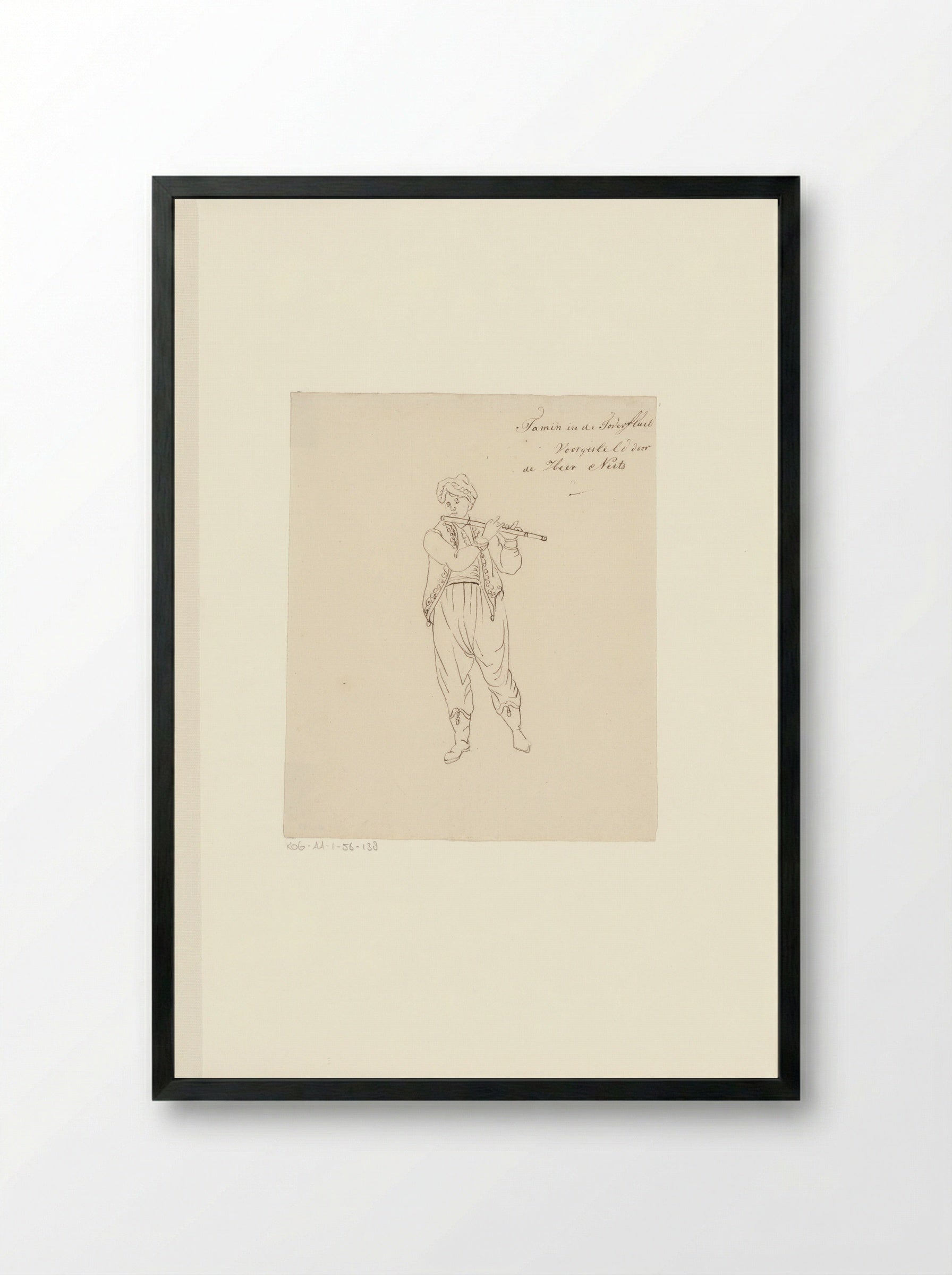 Portret van toneelspeler Jan Neyts als Tamin - Johannes Jelgerhuis - Framed Print Black