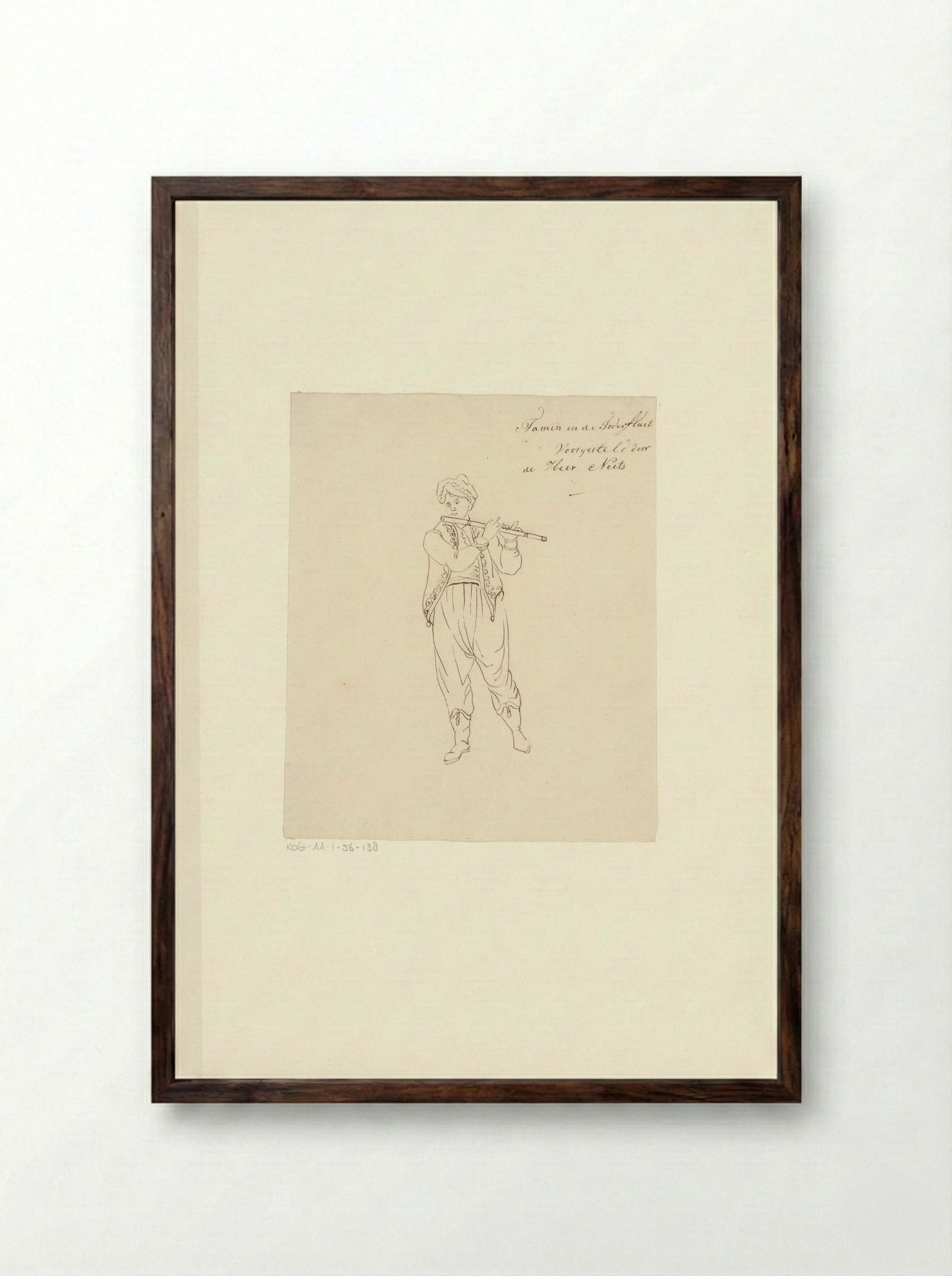 Portret van toneelspeler Jan Neyts als Tamin - Johannes Jelgerhuis - Framed Print Dark Wood