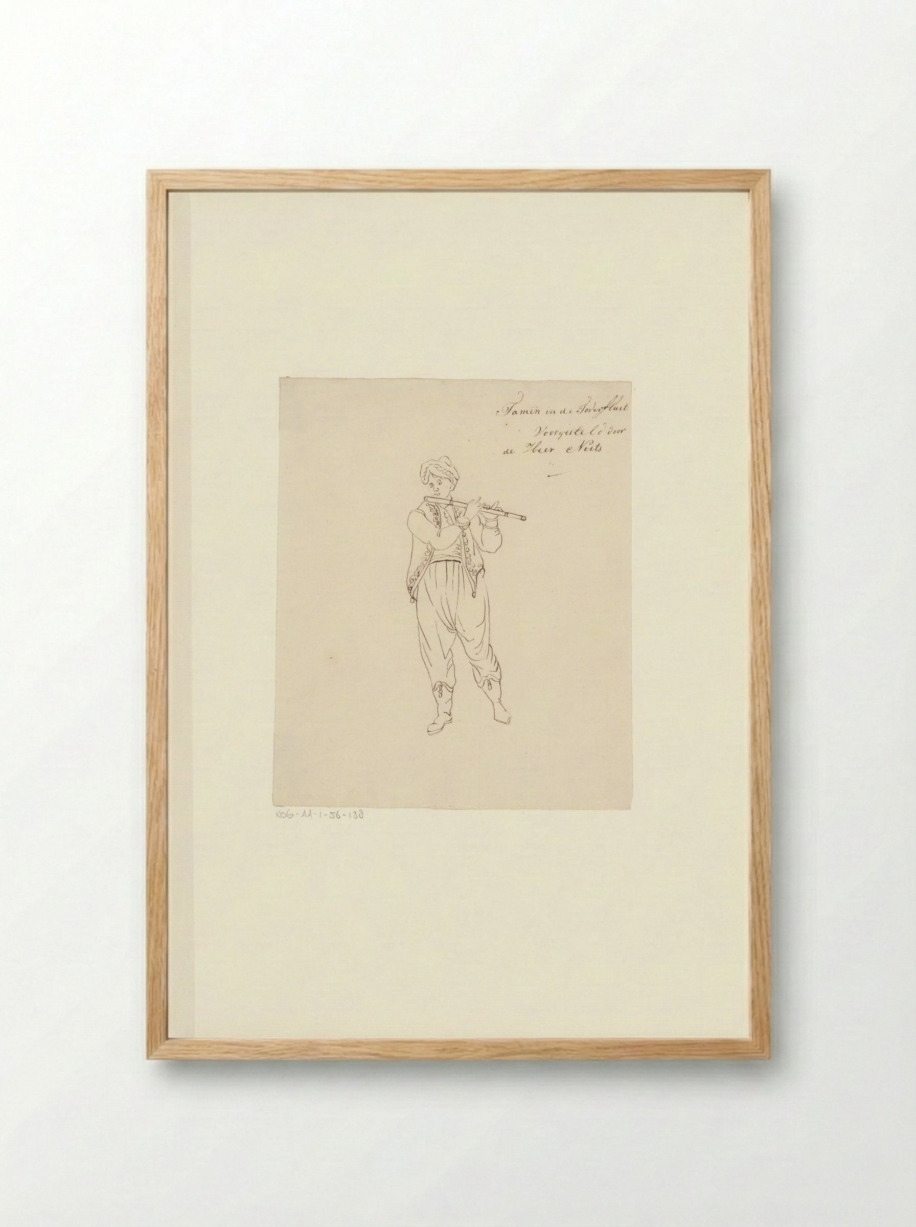 Portret van toneelspeler Jan Neyts als Tamin - Johannes Jelgerhuis - Framed Print Wood