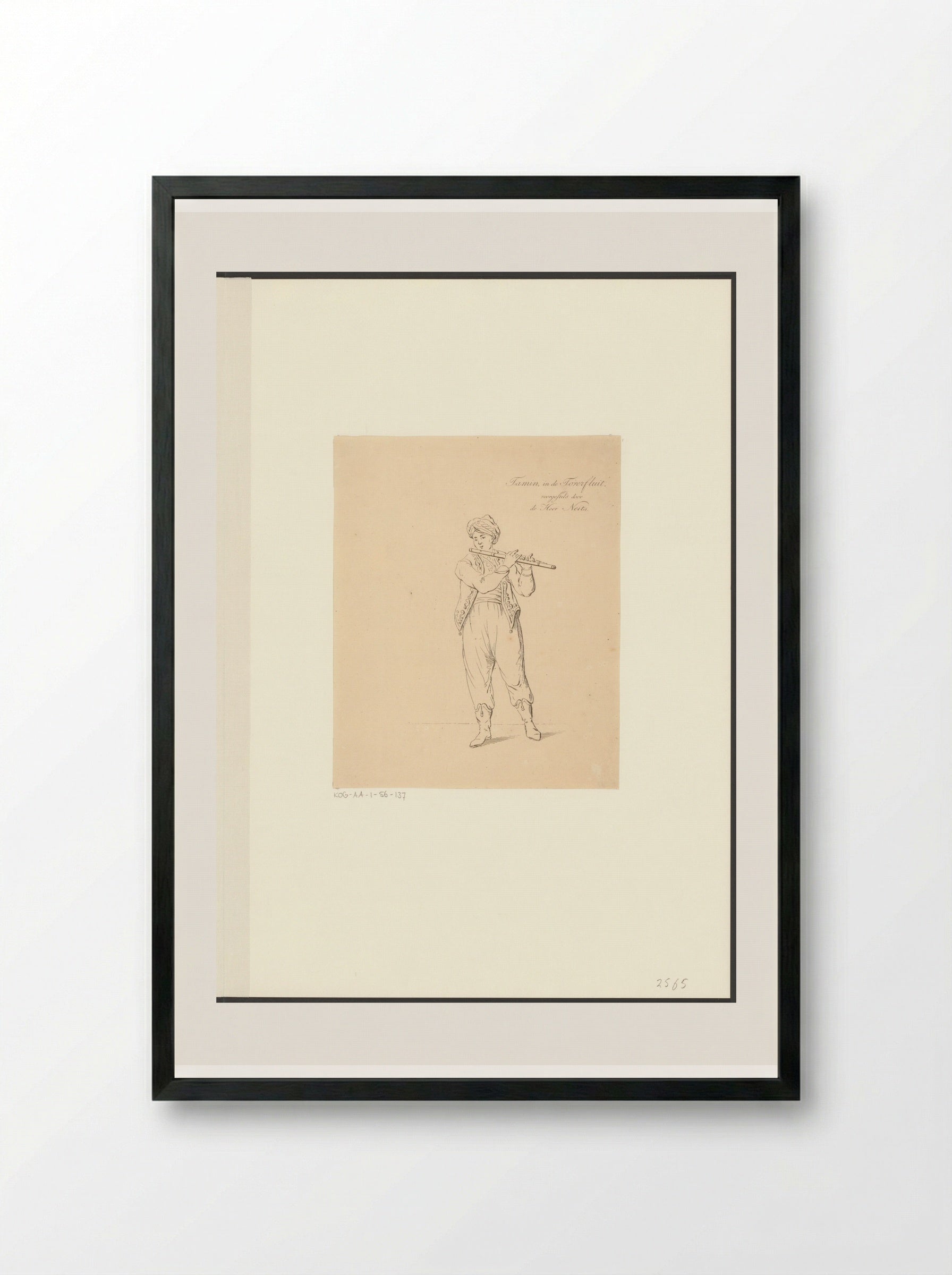 Portret van toneelspeler Johannes Neyts als Tamino - Johannes Jelgerhuis - Framed Print Black