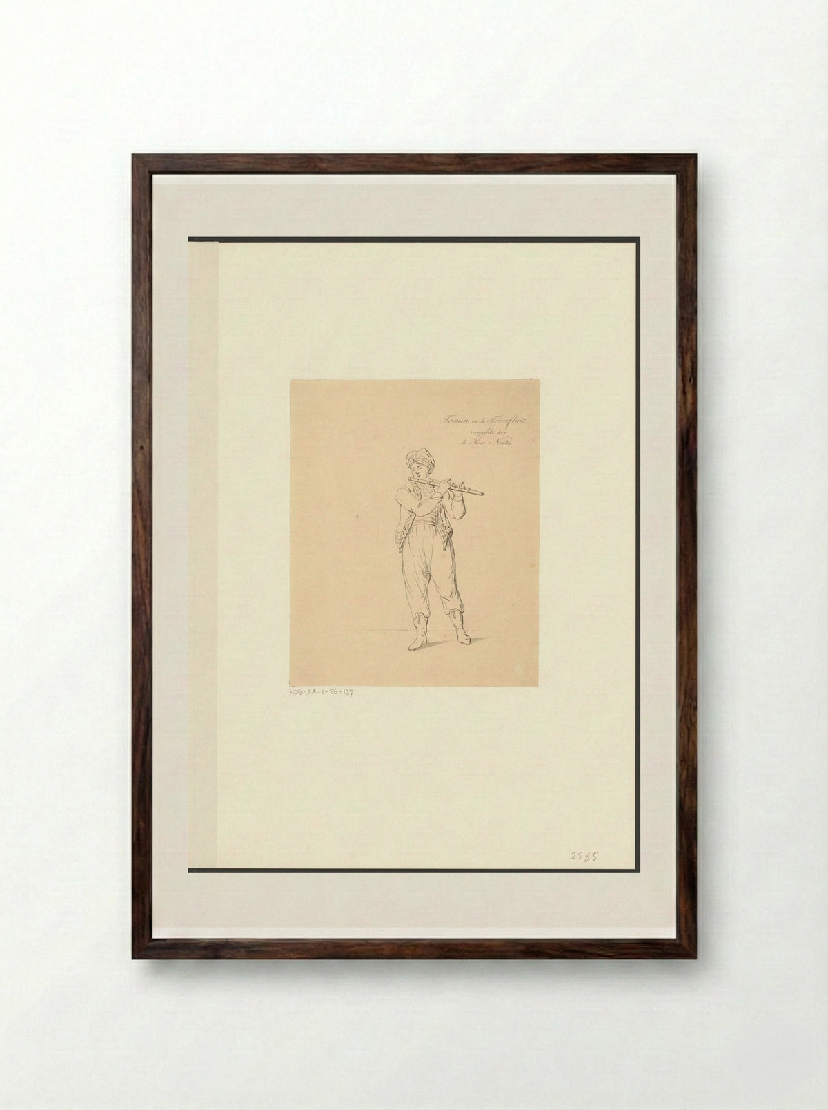 Portret van toneelspeler Johannes Neyts als Tamino - Johannes Jelgerhuis - Framed Print Dark Wood