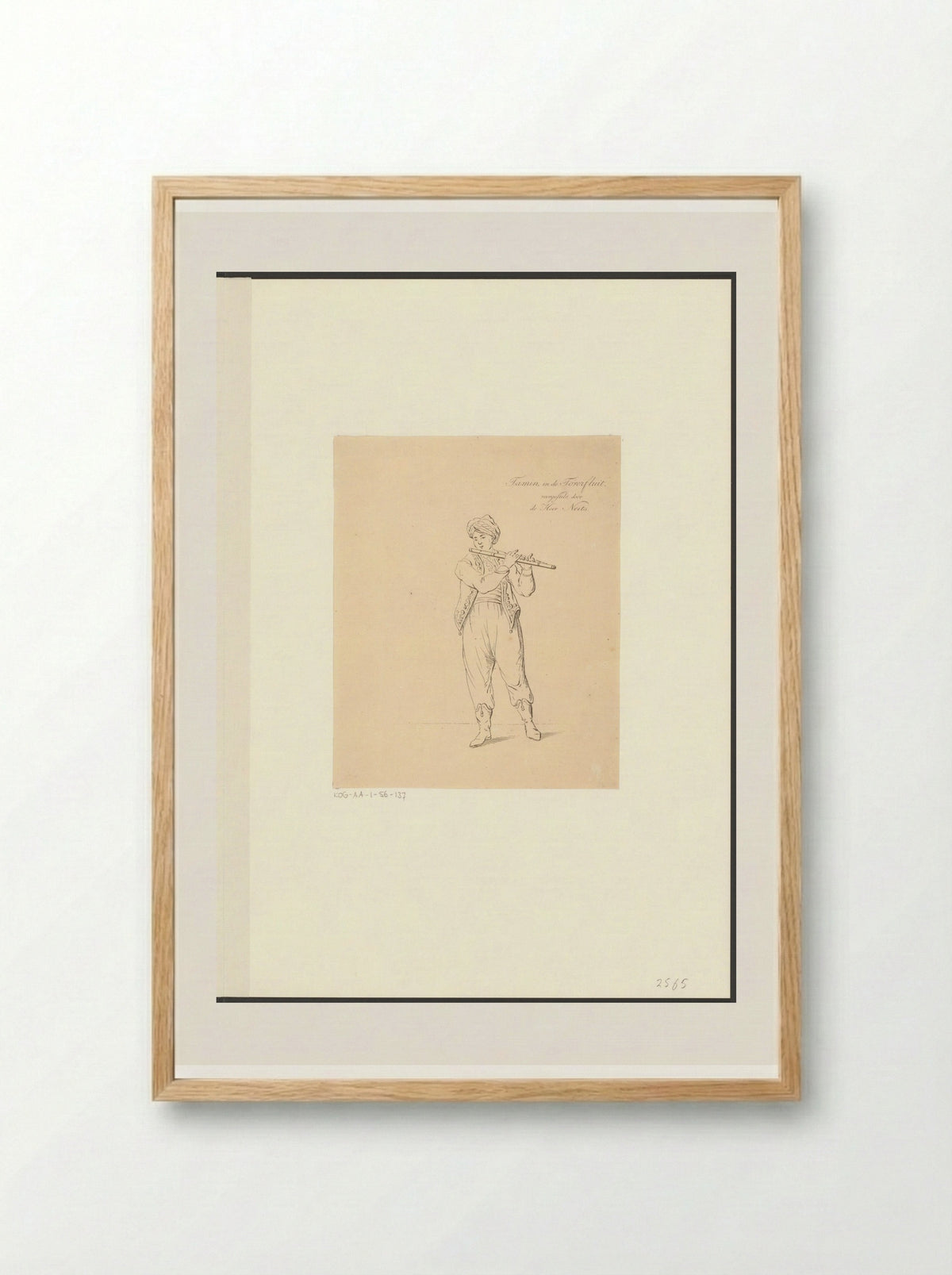 Portret van toneelspeler Johannes Neyts als Tamino - Johannes Jelgerhuis - Framed Print Wood