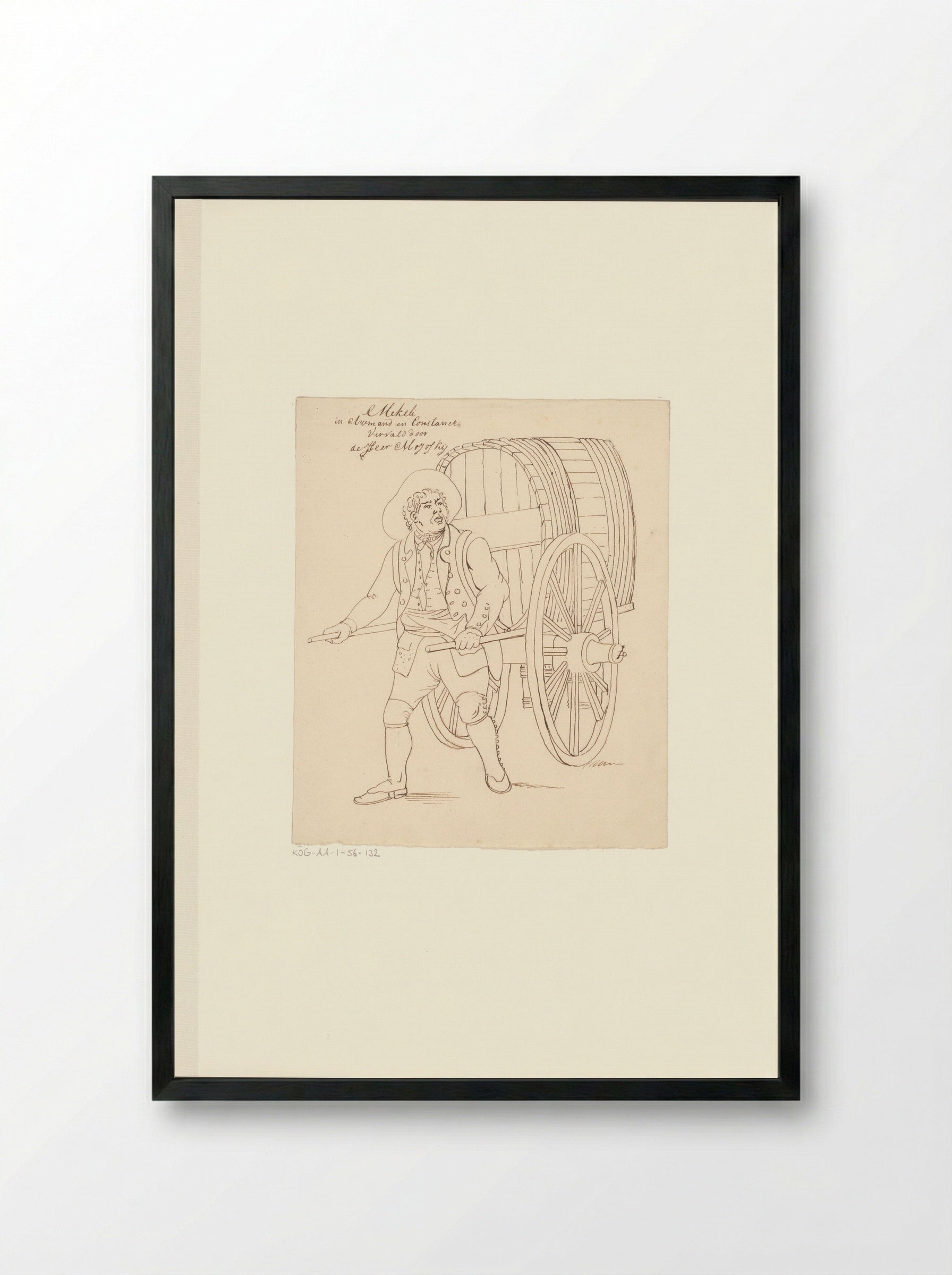 Portret van toneelspeler Theo Majofski in de rol van Mekéli - Johannes Jelgerhuis - Framed Print Black