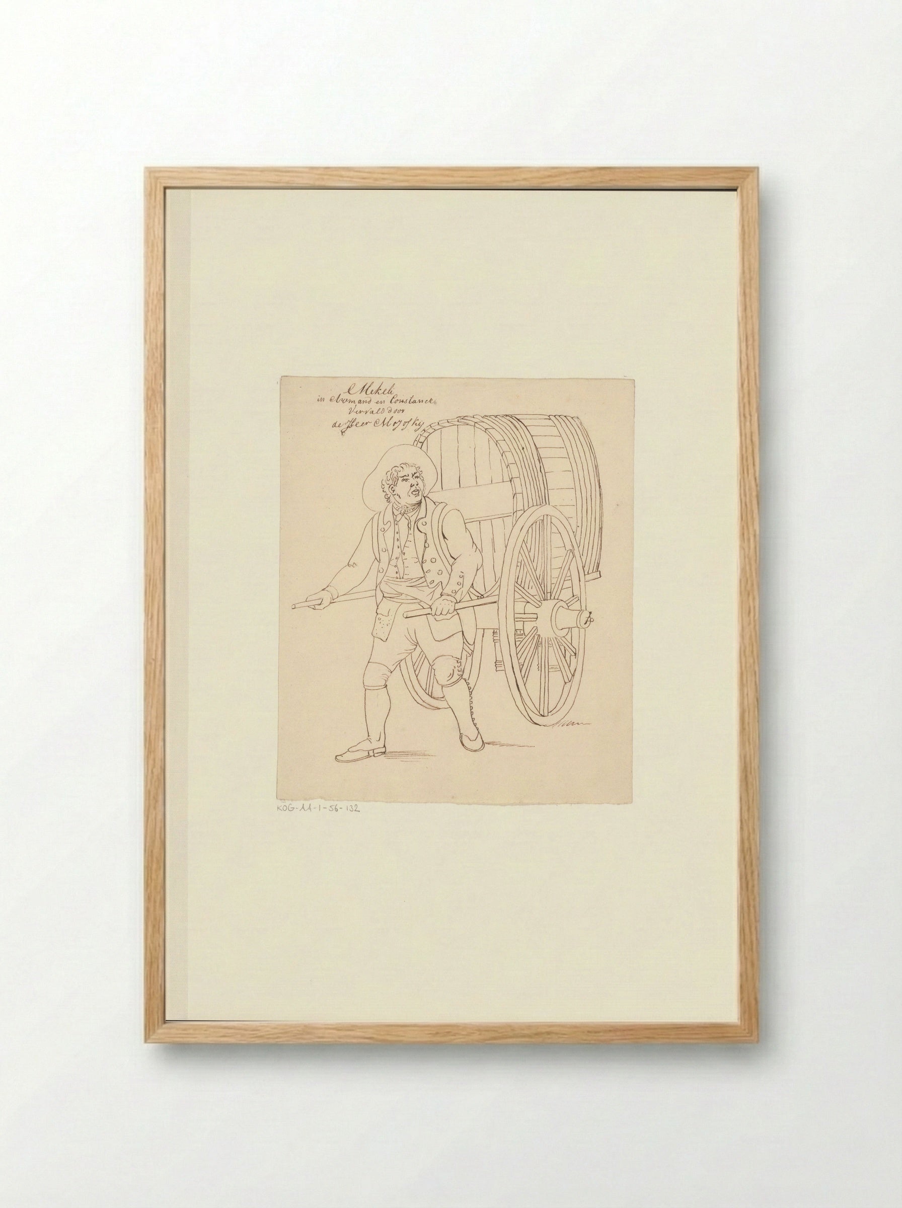 Portret van toneelspeler Theo Majofski in de rol van Mekéli - Johannes Jelgerhuis - Framed Print Wood