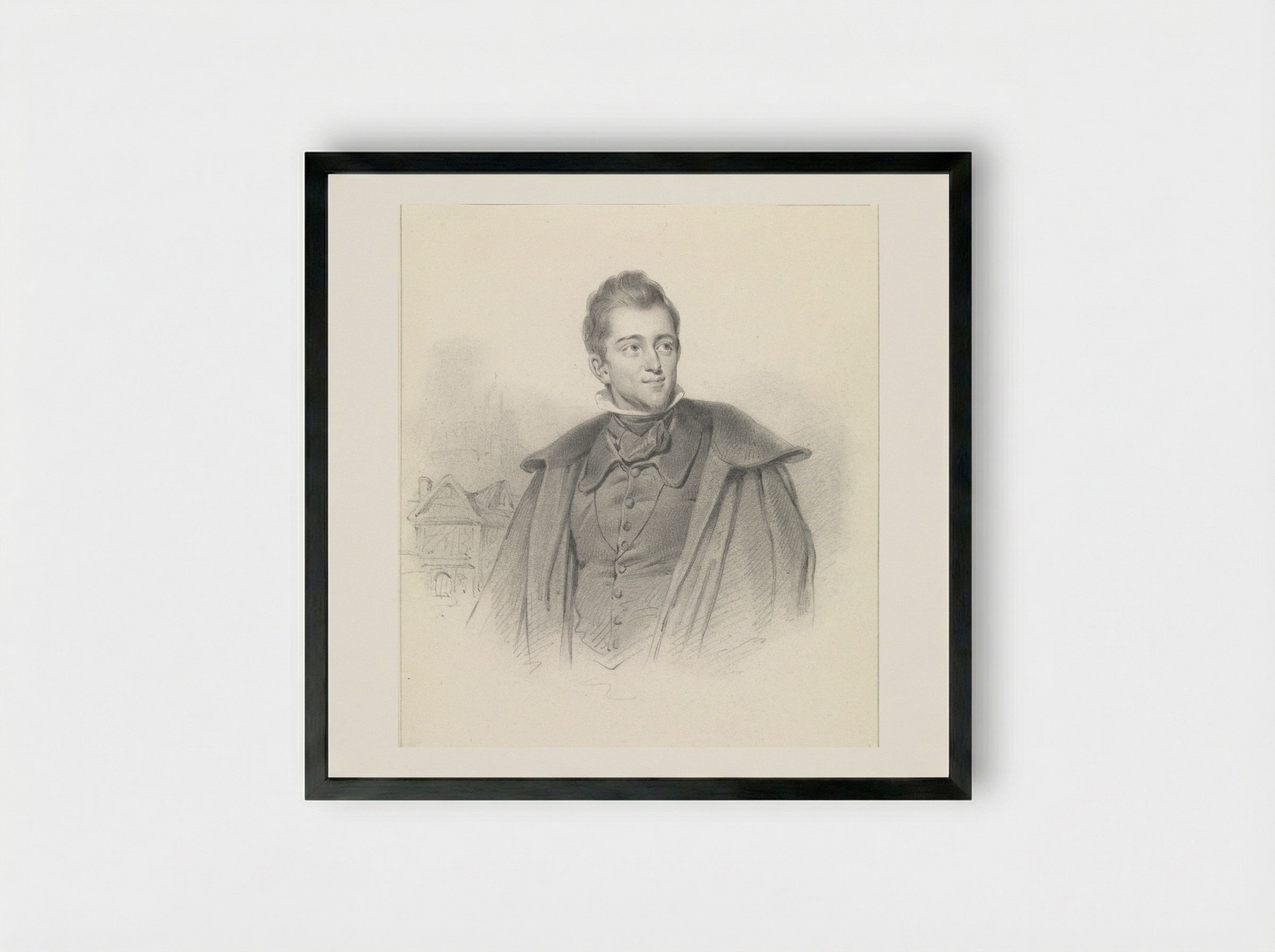 Portret van tsaar Peter de Grote - Johannes Bosboom - Framed Print Black
