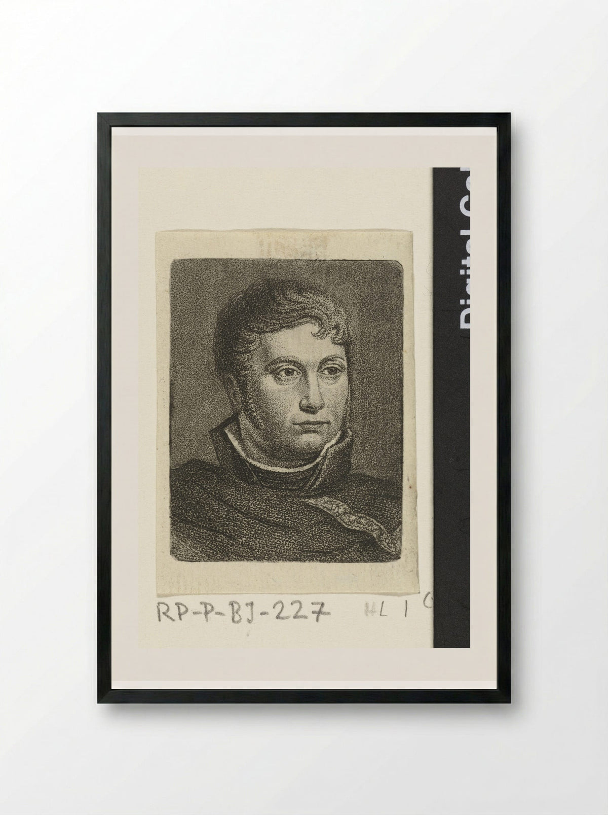 Portretbuste van Ernst Willem Jan Bagelaar - Ernst Willem Jan Bagelaar - Framed Print Black