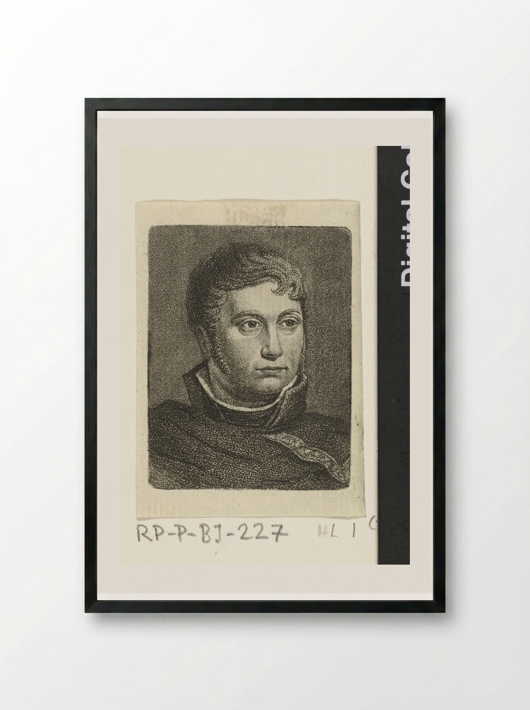 Portretbuste van Ernst Willem Jan Bagelaar - Ernst Willem Jan Bagelaar - Framed Print Black