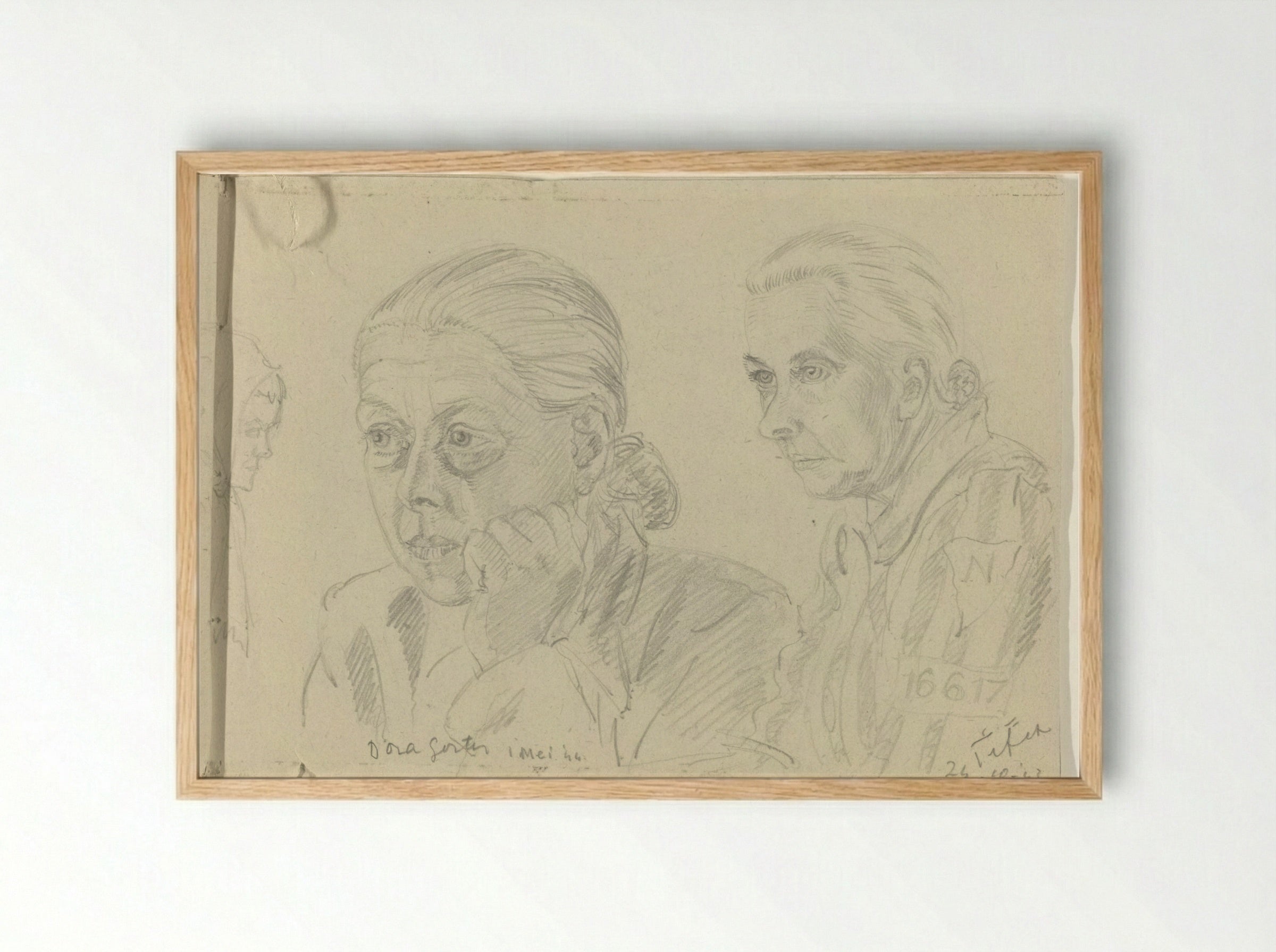 Portretten van Dora en Titia Gorter - To Frank-Stoltz - Framed Print Wood