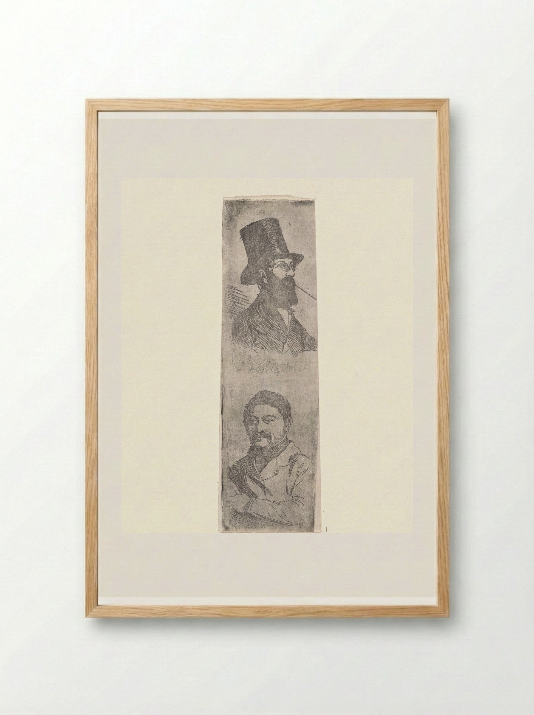 Portretten van Reinier Craeyvanger en Joseph Hartogensis - Jan Weissenbruch - Framed Print Wood